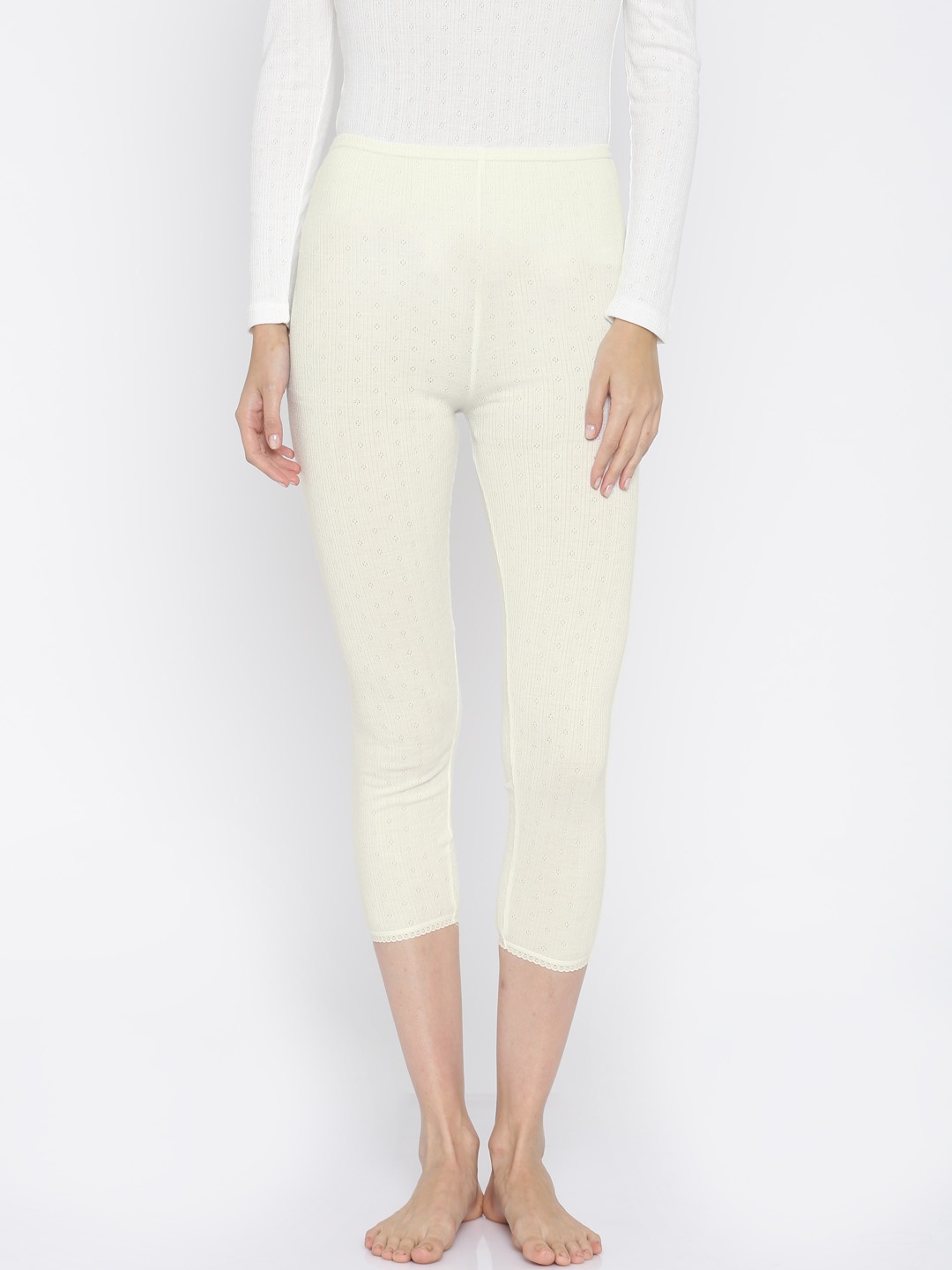 

Kanvin Off-White Thermal Leggings