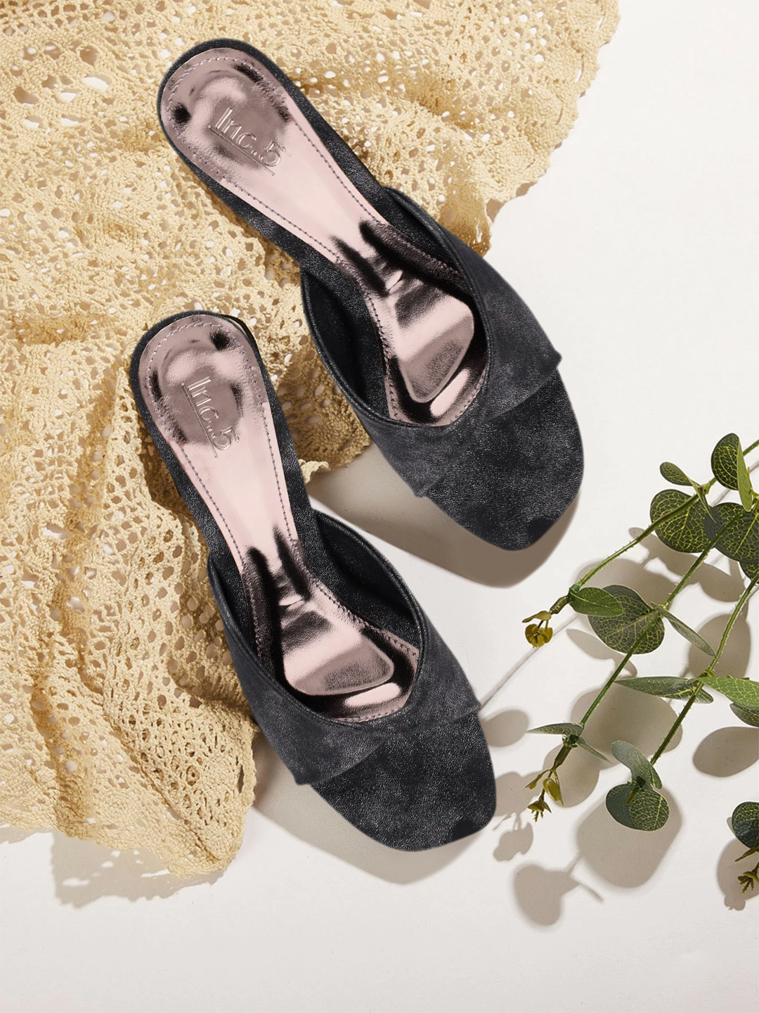 

Inc 5 Black Block Sandals