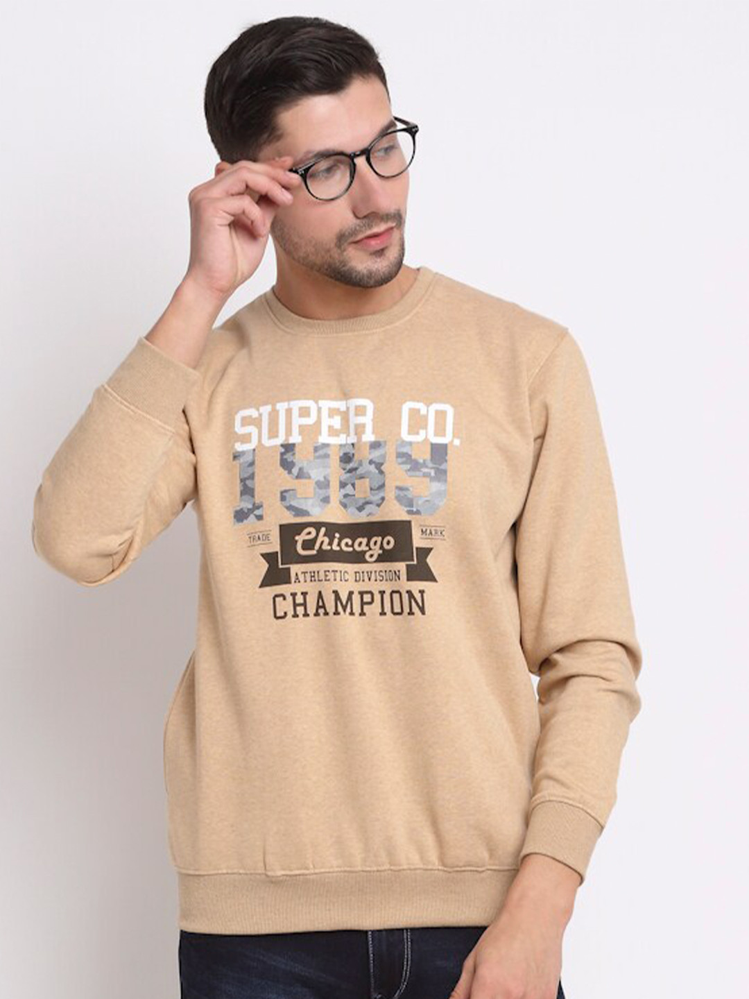 

Cantabil Men Brown Printed Sweatshirt