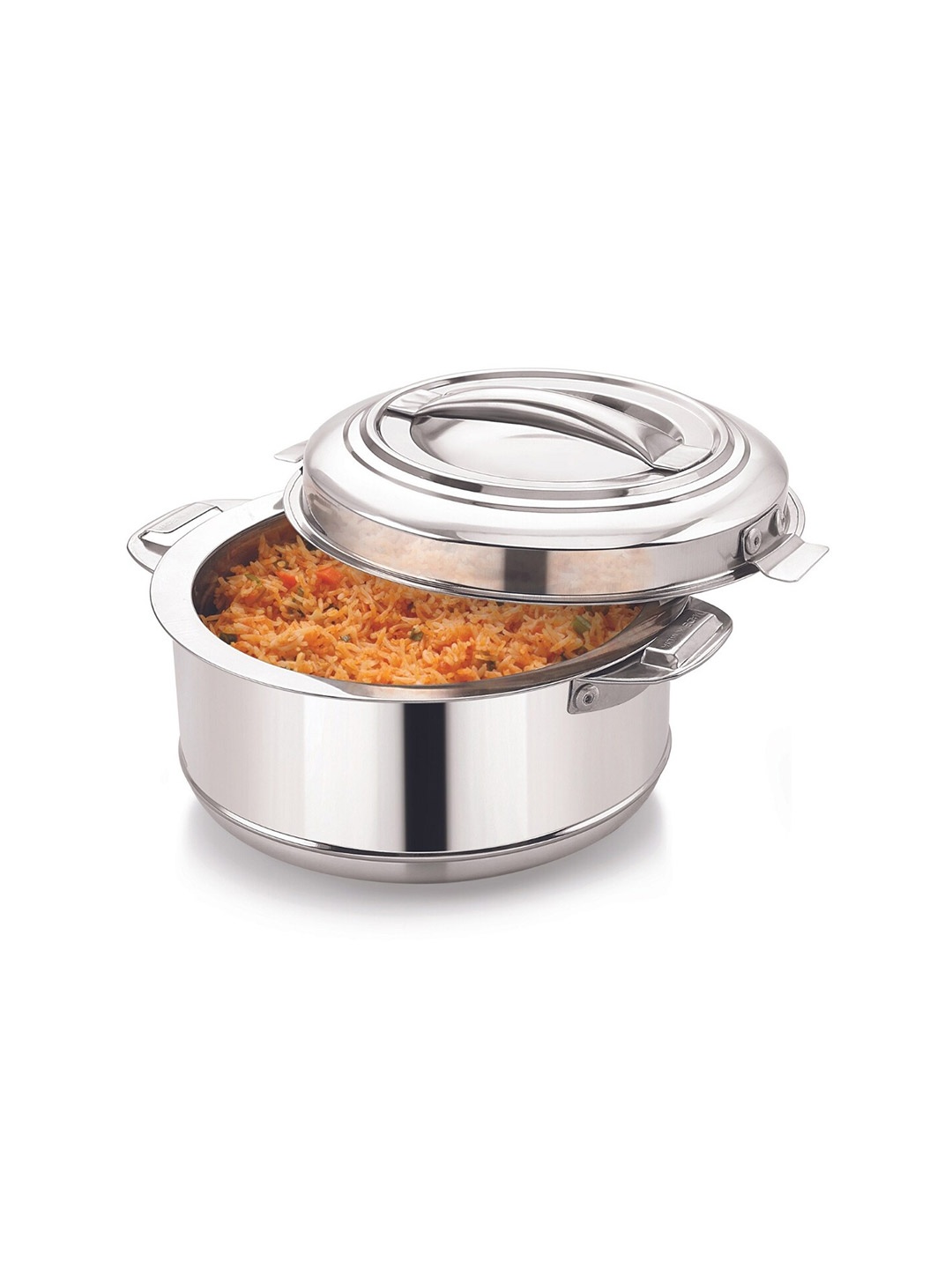 

MAGNUS Silver-Toned & 1 Pieces Stainless Steel Thermoware Casserole With Lid 1000 ml