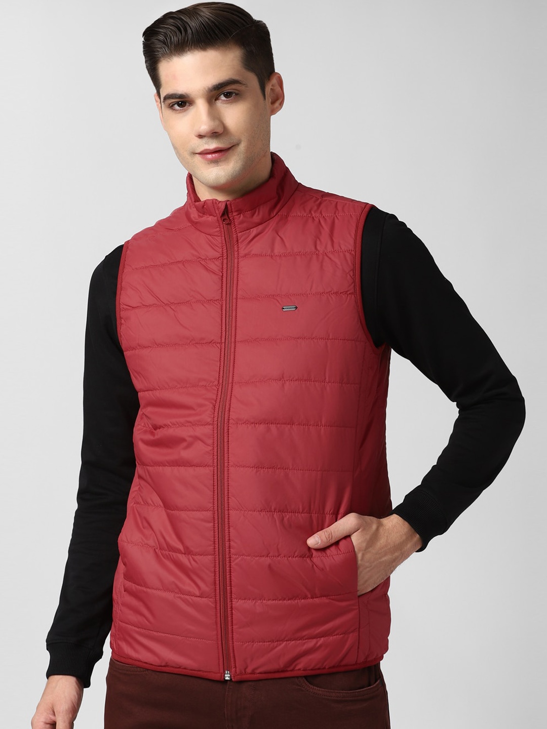 

Peter England Casuals Men Maroon Puffer Jacket