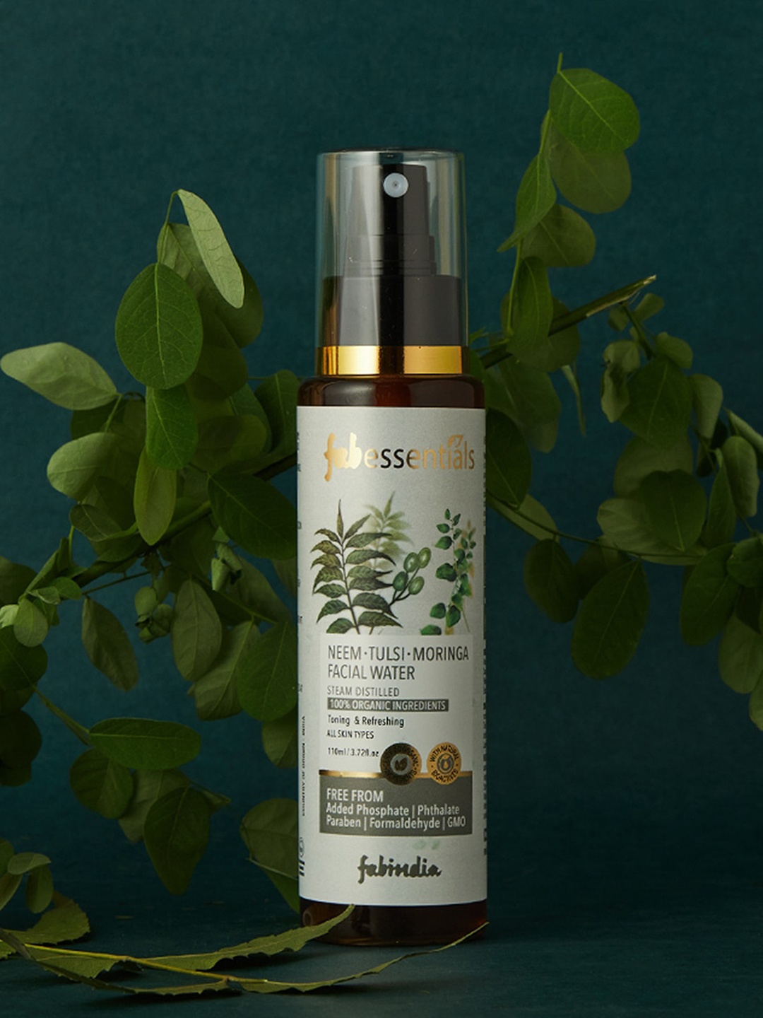 

Fabindia Neem Tulsi Moringa Facial Water 100ml, Brown