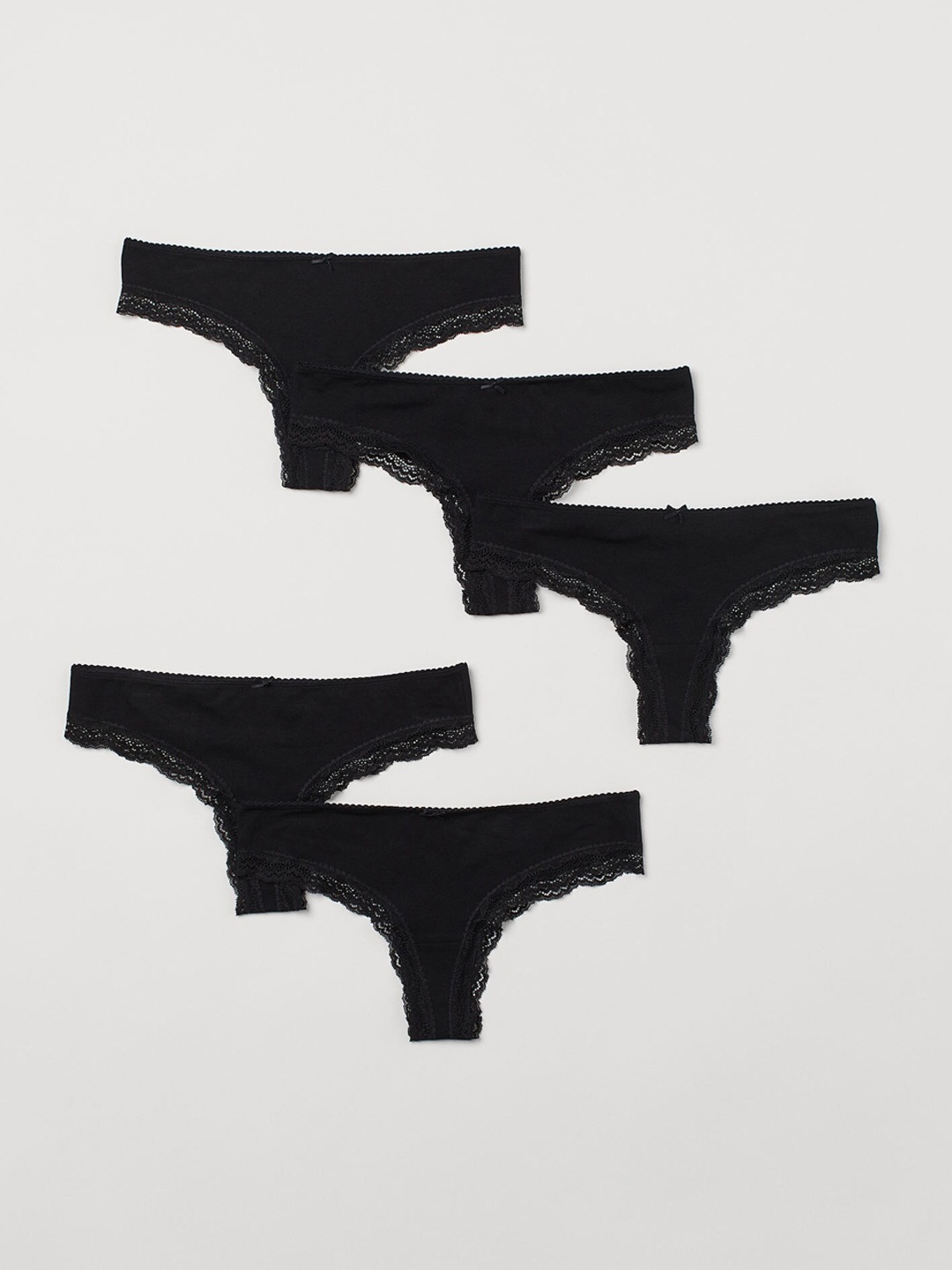 

H&M Women 5-Pack Black Brazilian Briefs - 0990702001