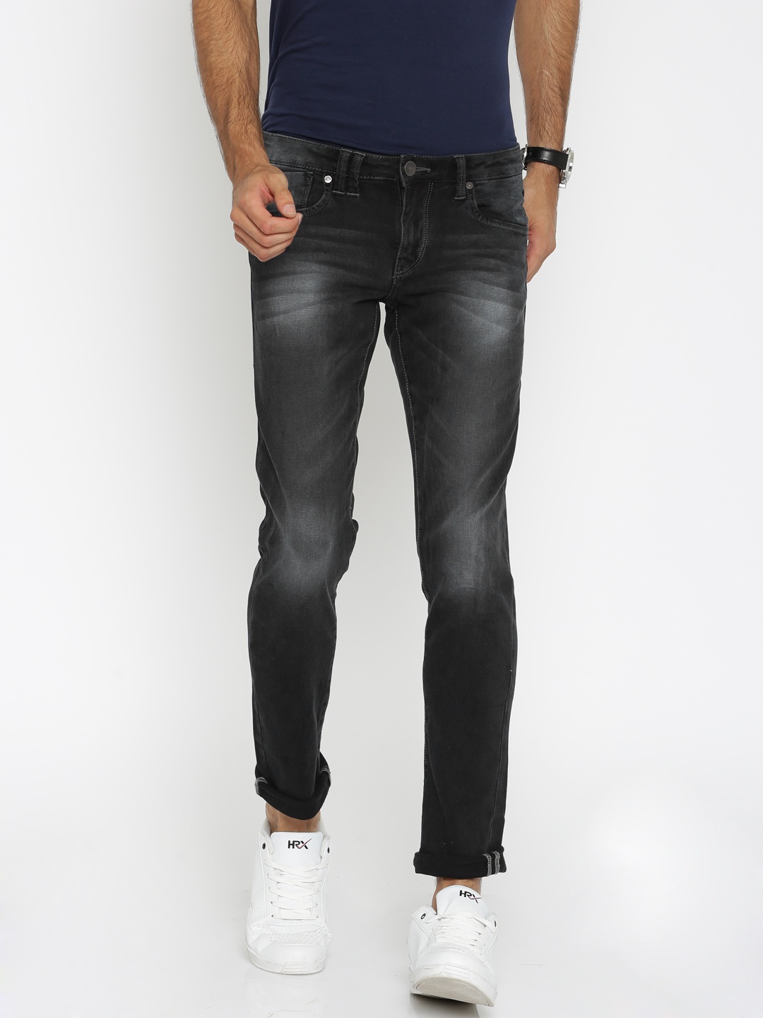 

Flying Machine Men Grey Skinny Fit Mid-Rise Clean Look Jeans