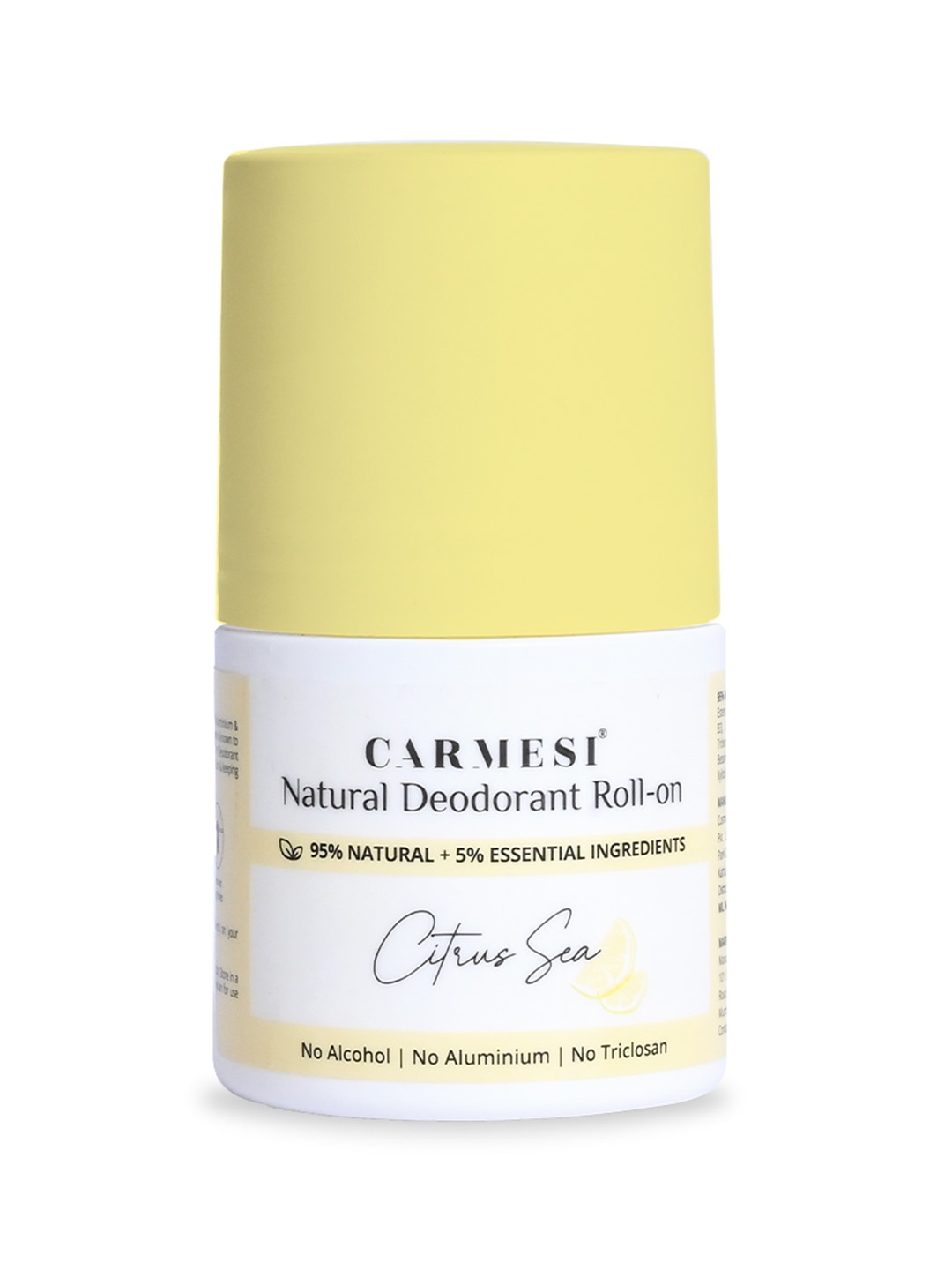 

CARMESI Women Natural UnderArms Roll-On Deodorant - Citrus Sea - 50 ml, Transparent