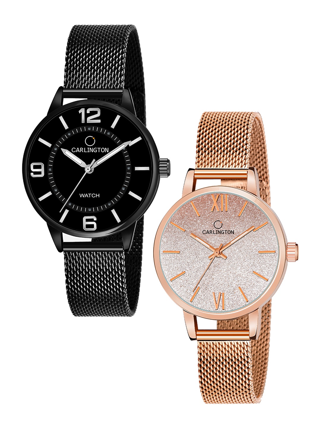 

CARLINGTON Women Multicoloured Dial & Multicoloured Stainless Steel Bracelet Style Straps Analogue Watch, Multi