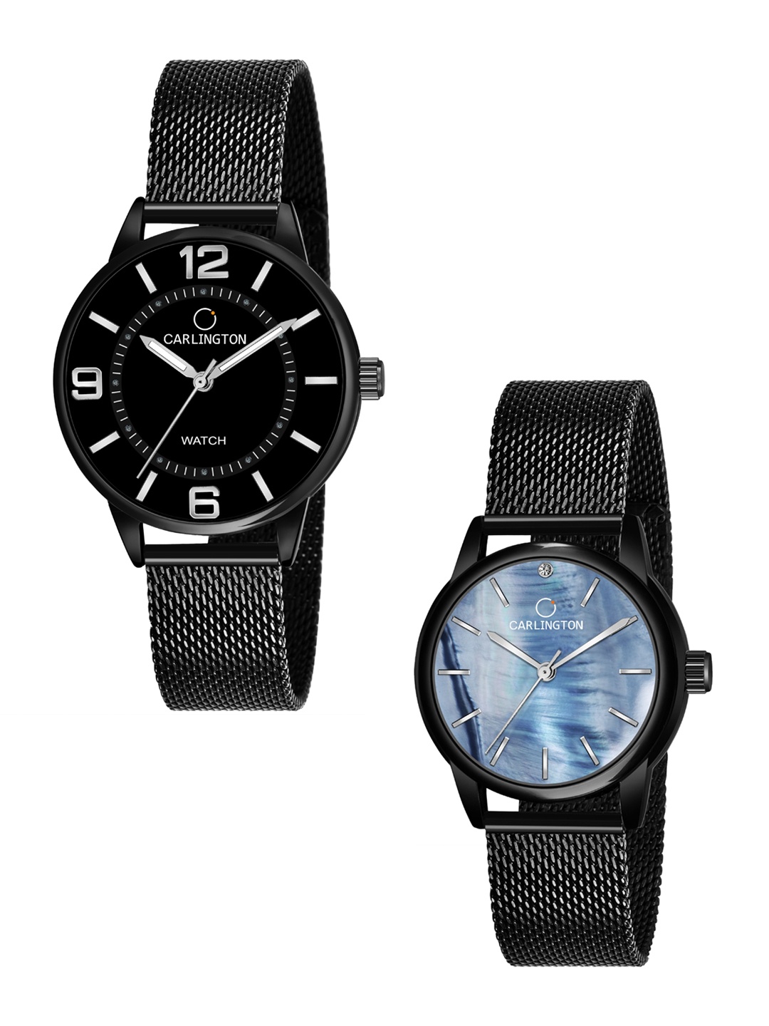 

CARLINGTON Women Set Of 2 Watches CT2002-CT2010, Black