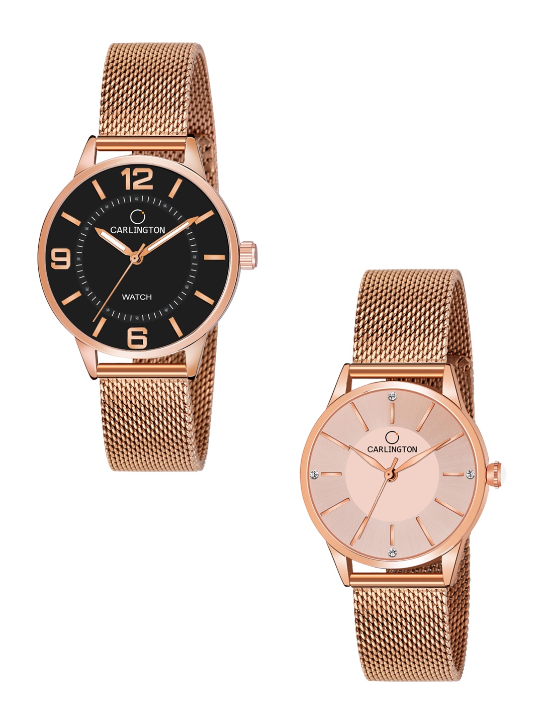 

CARLINGTON Women Multicoloured Dial & Multicoloured Stainless Steel Bracelet Style Straps Analogue Watch, Multi