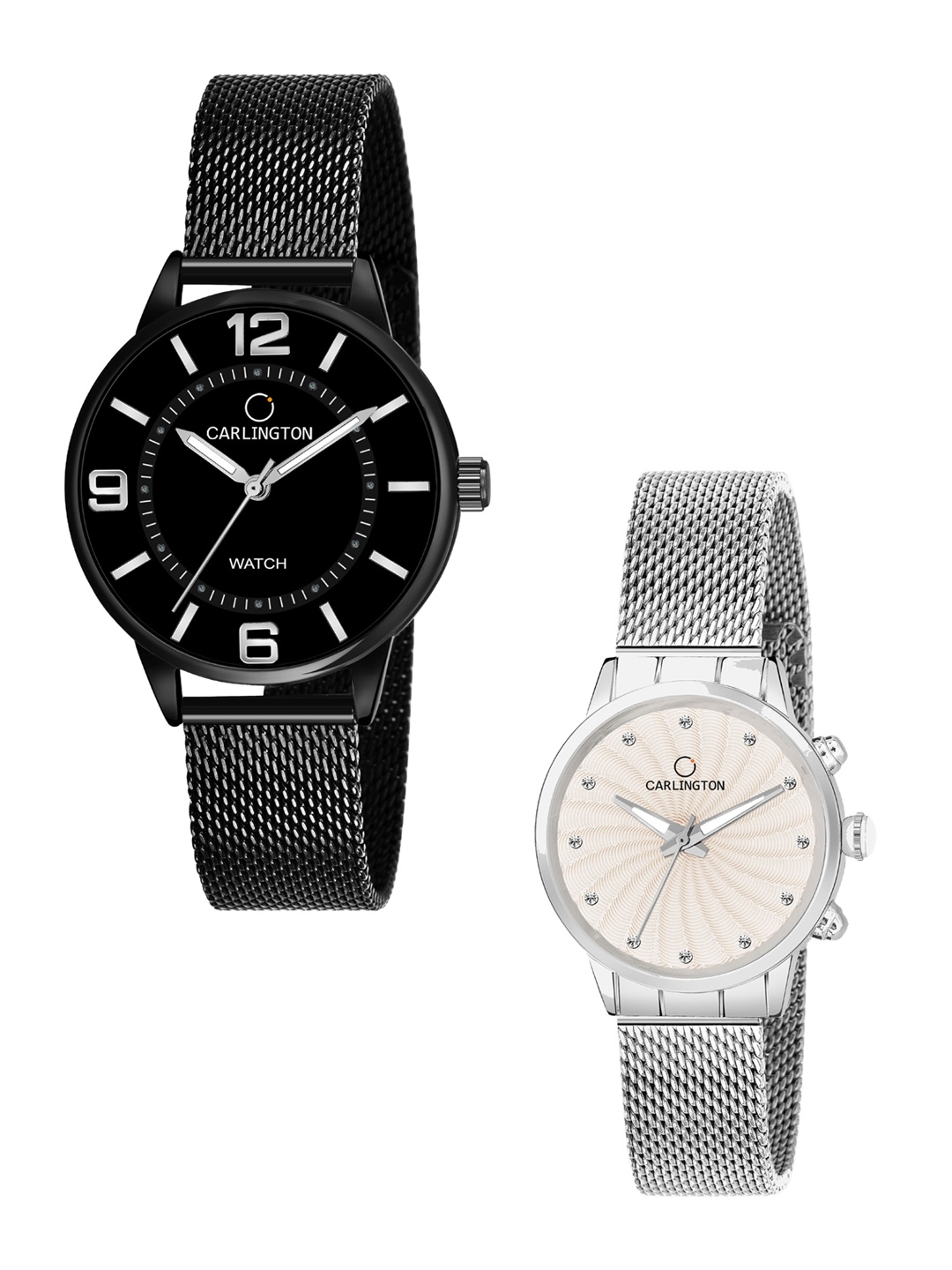 

CARLINGTON Women Multicoloured Dial & Multicoloured Stainless Steel Bracelet Style Straps Analogue Watch, Multi