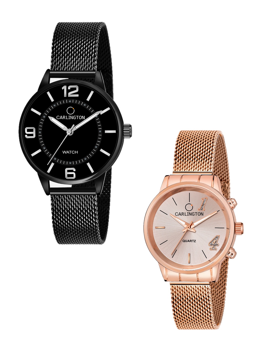 

CARLINGTON Women Multicoloured Dial & Multicoloured Stainless Steel Bracelet Style Straps Analogue Watch, Multi
