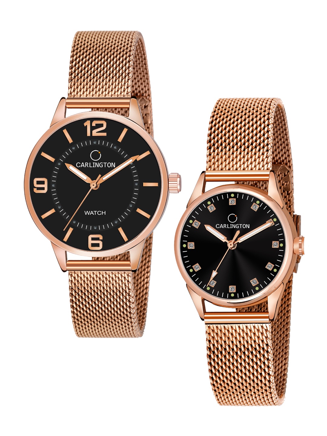 

CARLINGTON Women Multicoloured Dial & Multicoloured Stainless Steel Bracelet Style Straps Analogue Watch, Multi