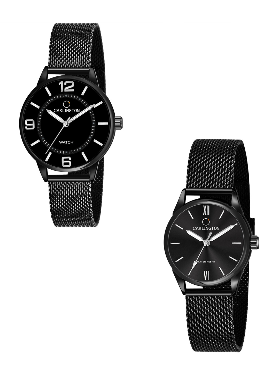 

CARLINGTON Women Black Dial & Black Stainless Steel Bracelet Style Straps Analogue Watch CT2002