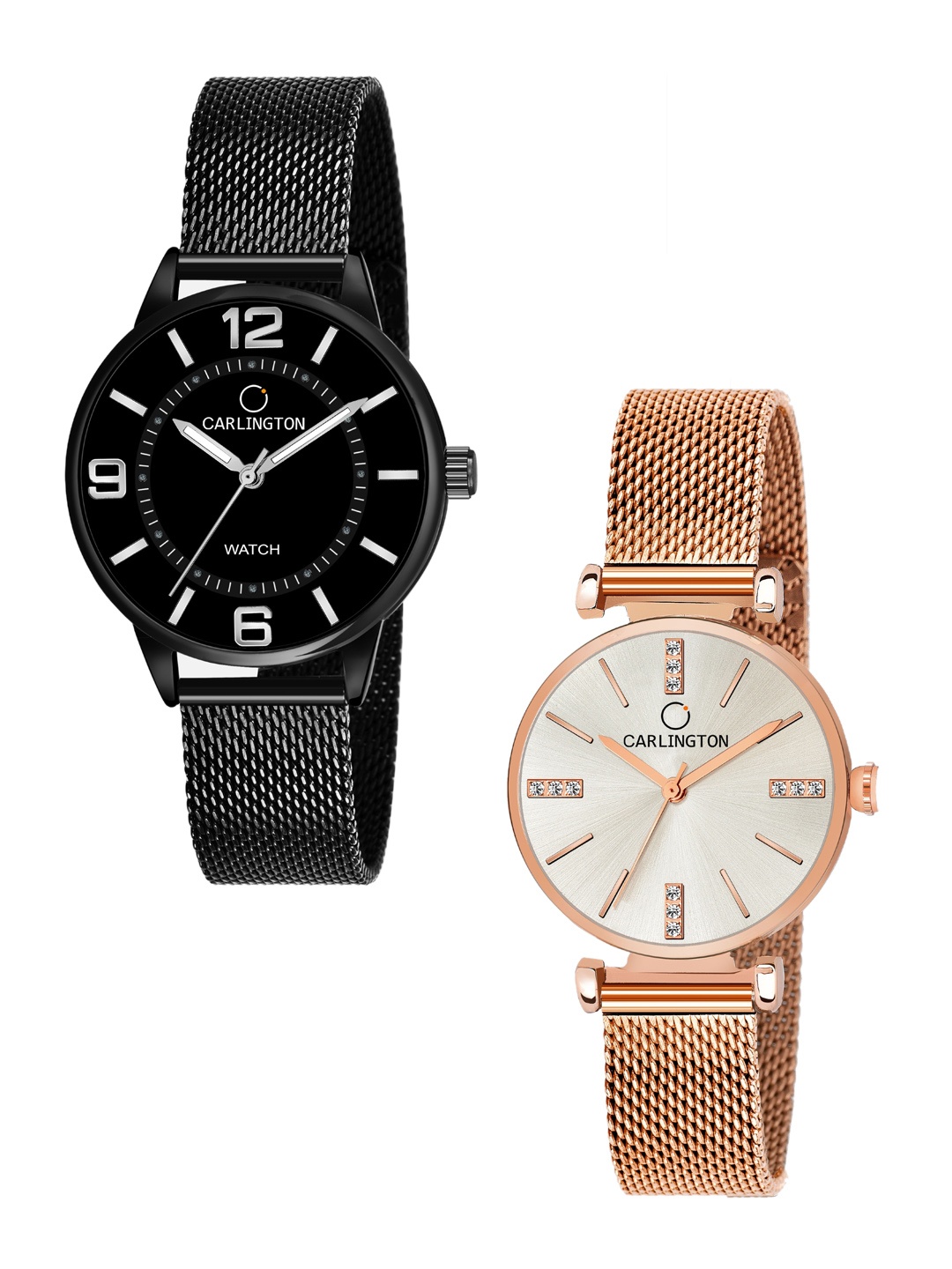 

CARLINGTON Women Multicoloured Dial & Multicoloured Stainless Steel Bracelet Style Straps Analogue Watch, Multi