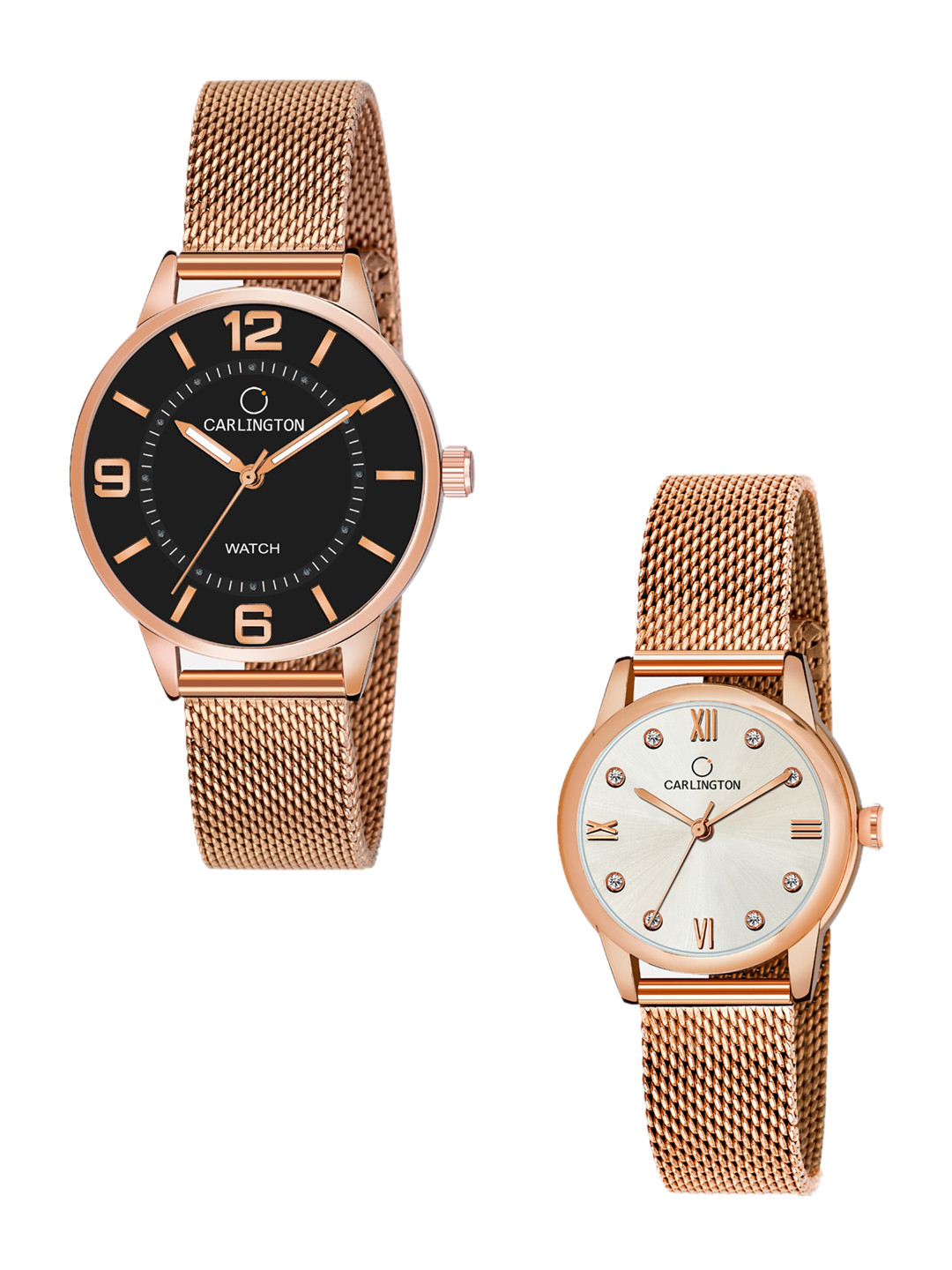 

CARLINGTON Women Multicoloured Dial & Multicoloured Stainless Steel Bracelet Style Straps Analogue Watch, Multi
