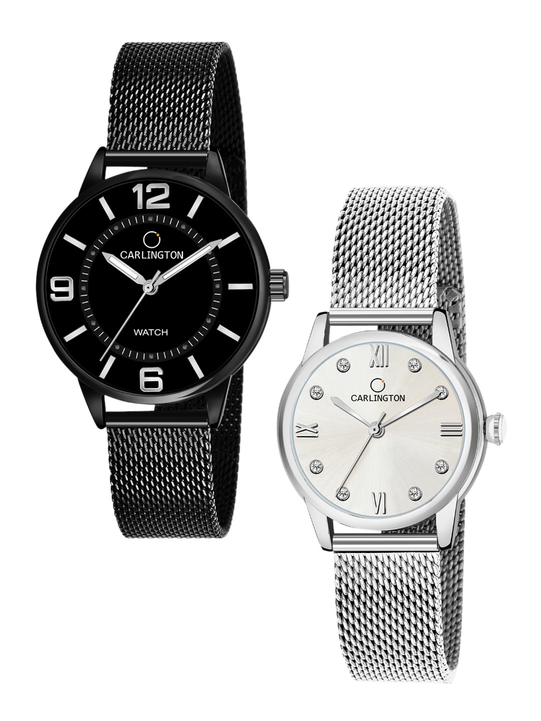 

CARLINGTON Women Multicoloured Dial & Multicoloured Stainless Steel Bracelet Style Straps Analogue Watch, Multi