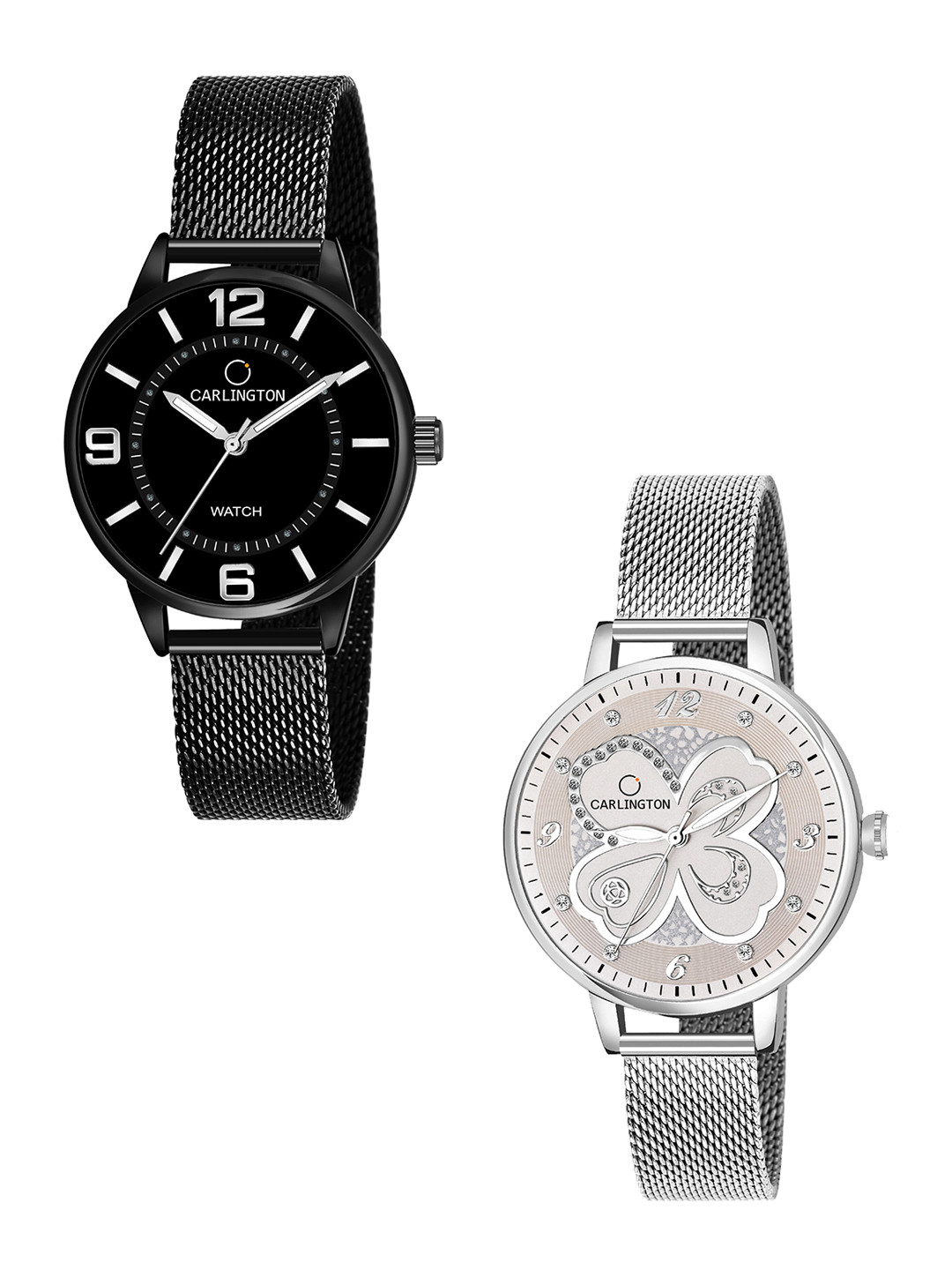 

CARLINGTON Women Multicoloured Dial & Multicoloured Stainless Steel Bracelet Style Straps Analogue Watch, Multi