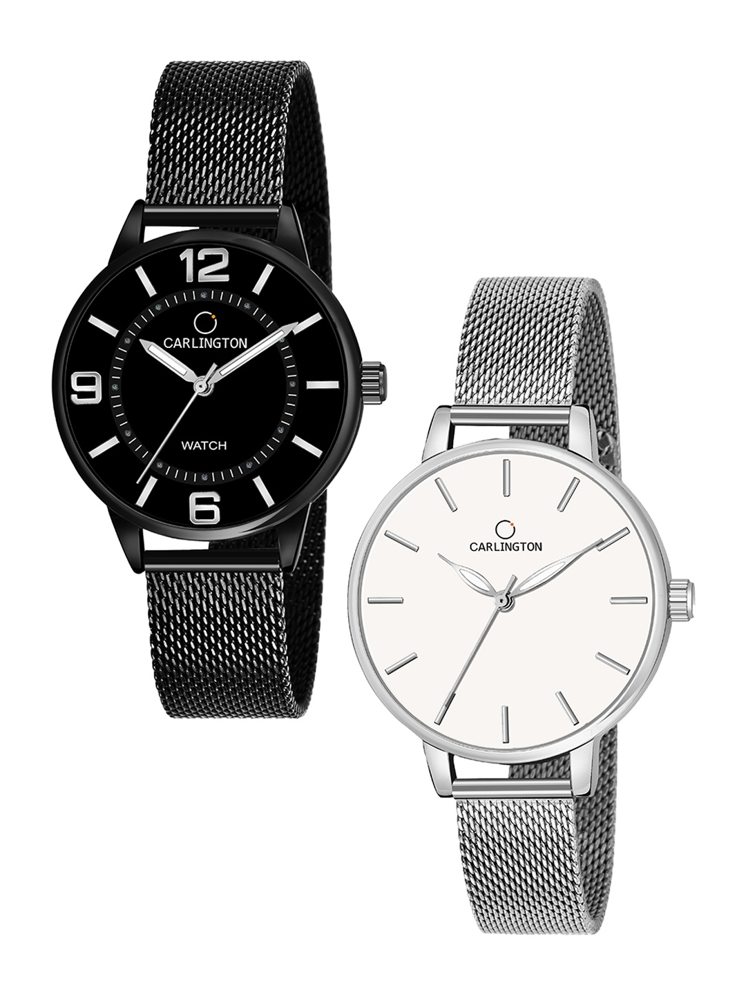 

CARLINGTON Women Set Of 2 Watches CT2002-CT2014, Silver