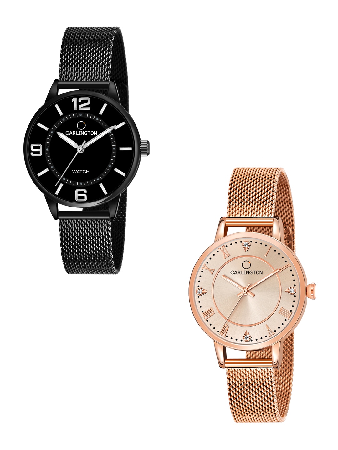 

CARLINGTON Women Multicoloured Embellished Dial & Multicoloured Stainless Steel Bracelet Style Straps Watch, Multi