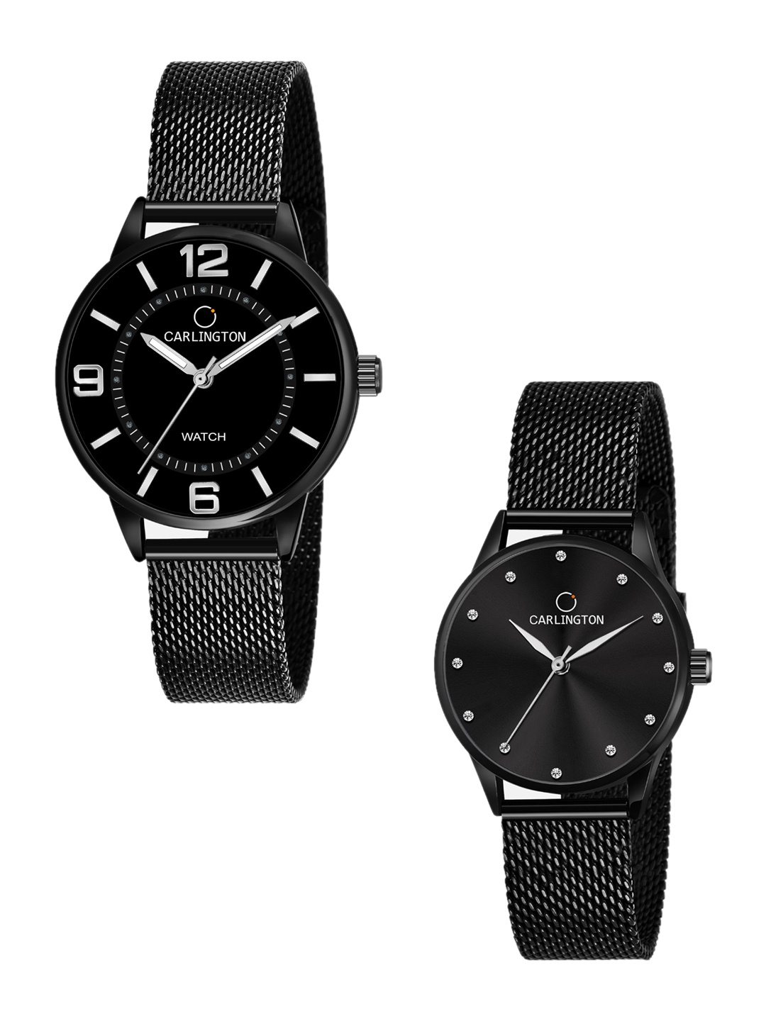 

CARLINGTON Women 2 Multicoloured Dial Stainless Steel Bracelet Style Straps Analogue Watch, Multi