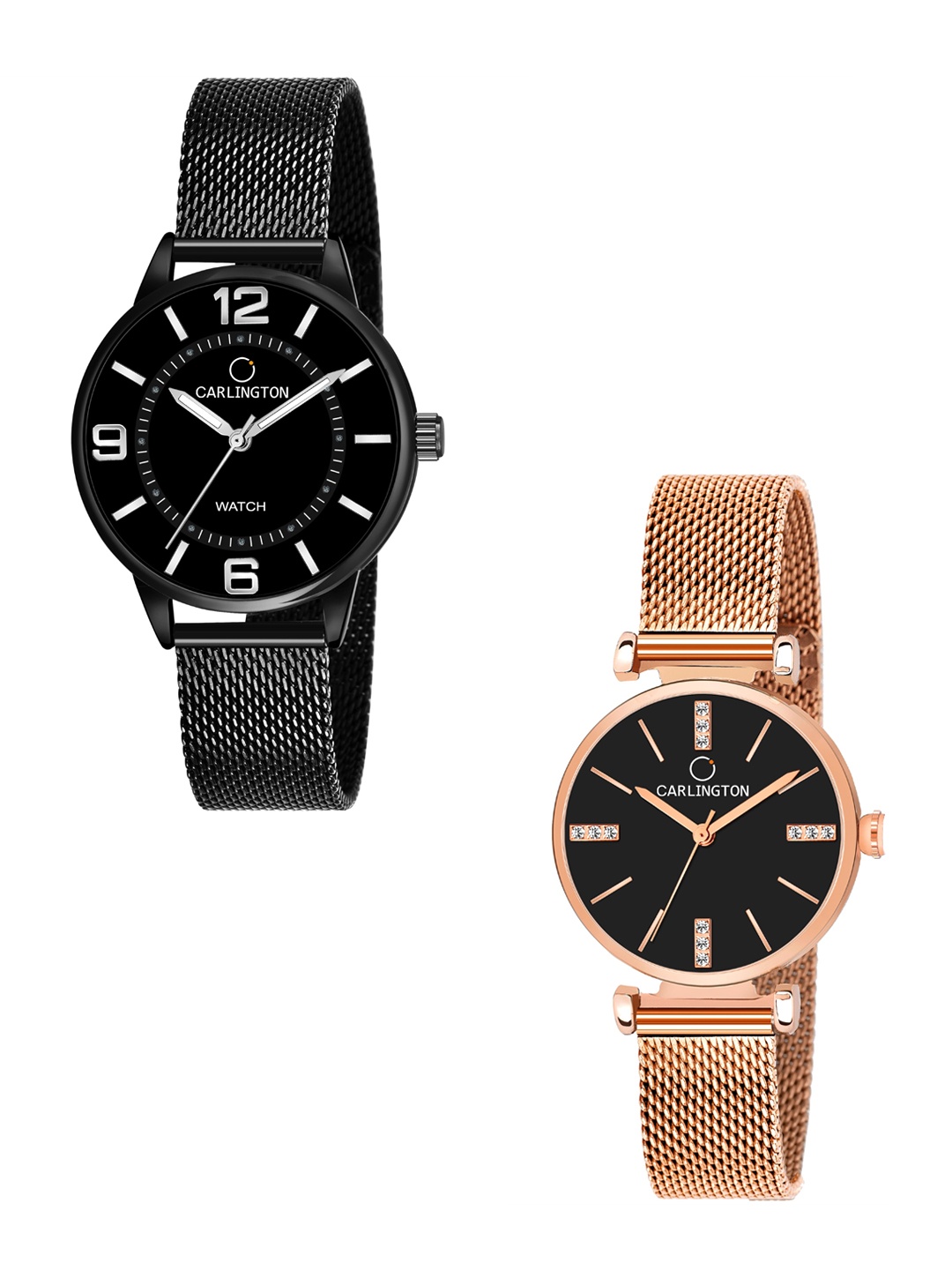 

CARLINGTON Women Multicoloured Dial & Multicoloured Stainless Steel Bracelet Style Straps Analogue Watch, Multi