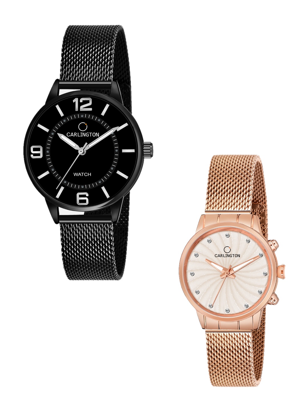

CARLINGTON Women Multicoloured Dial & Multicoloured Stainless Steel Bracelet Style Straps Analogue Watch, Multi