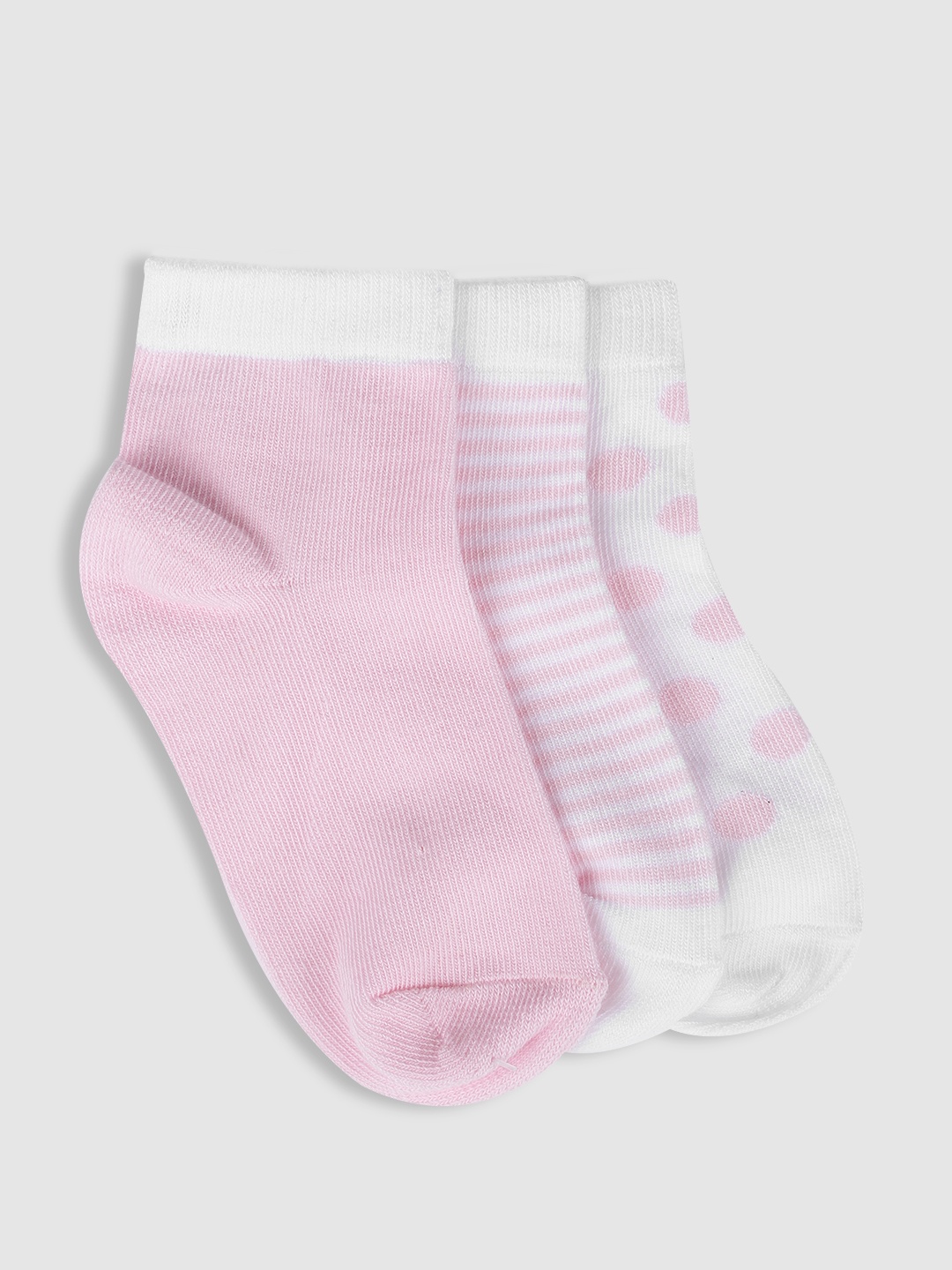 

YK Girls Pack of 3 Patterned Socks, Pink