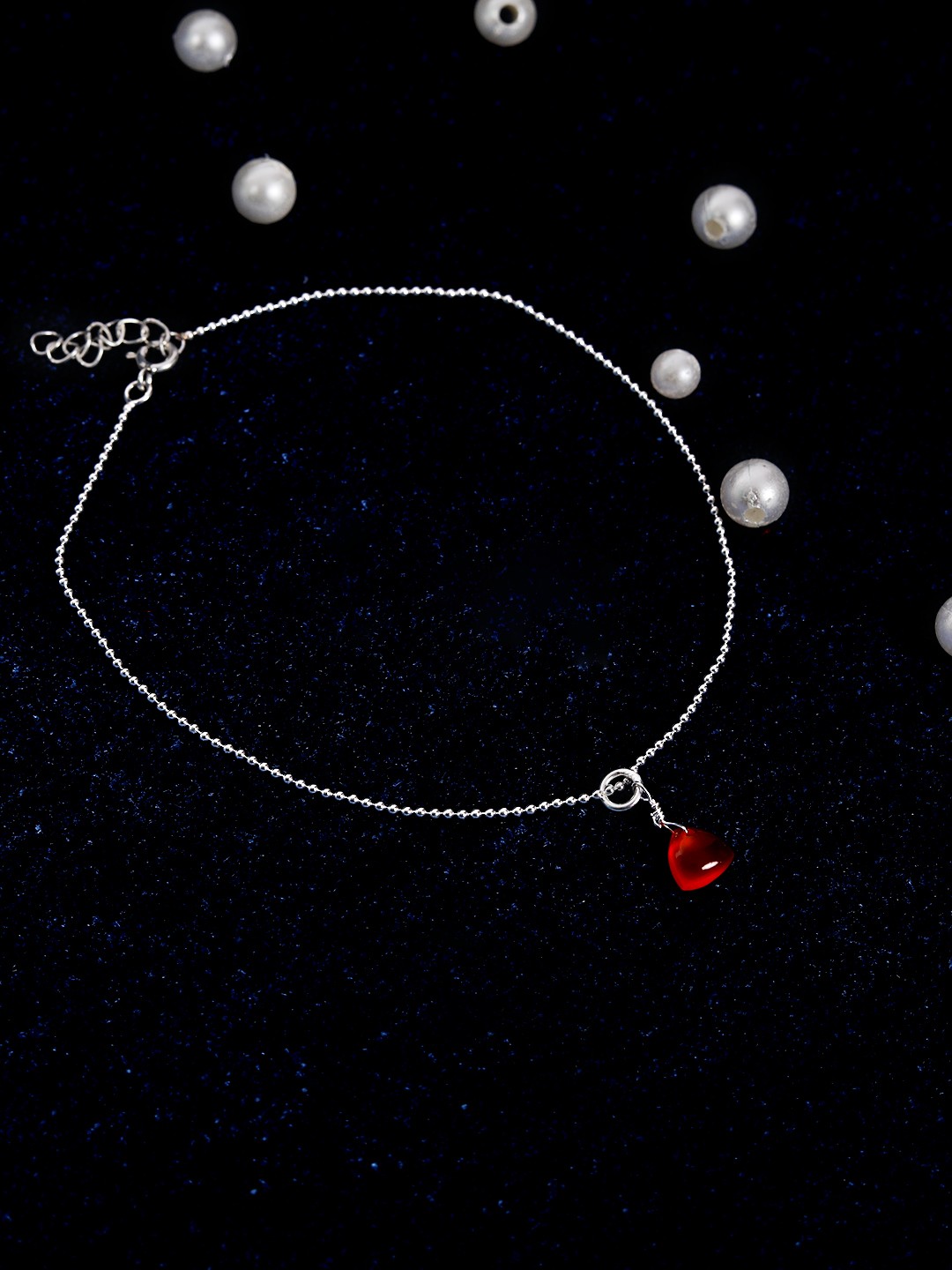 

TRISHONA Silver-Plated Handcrafted Anklets