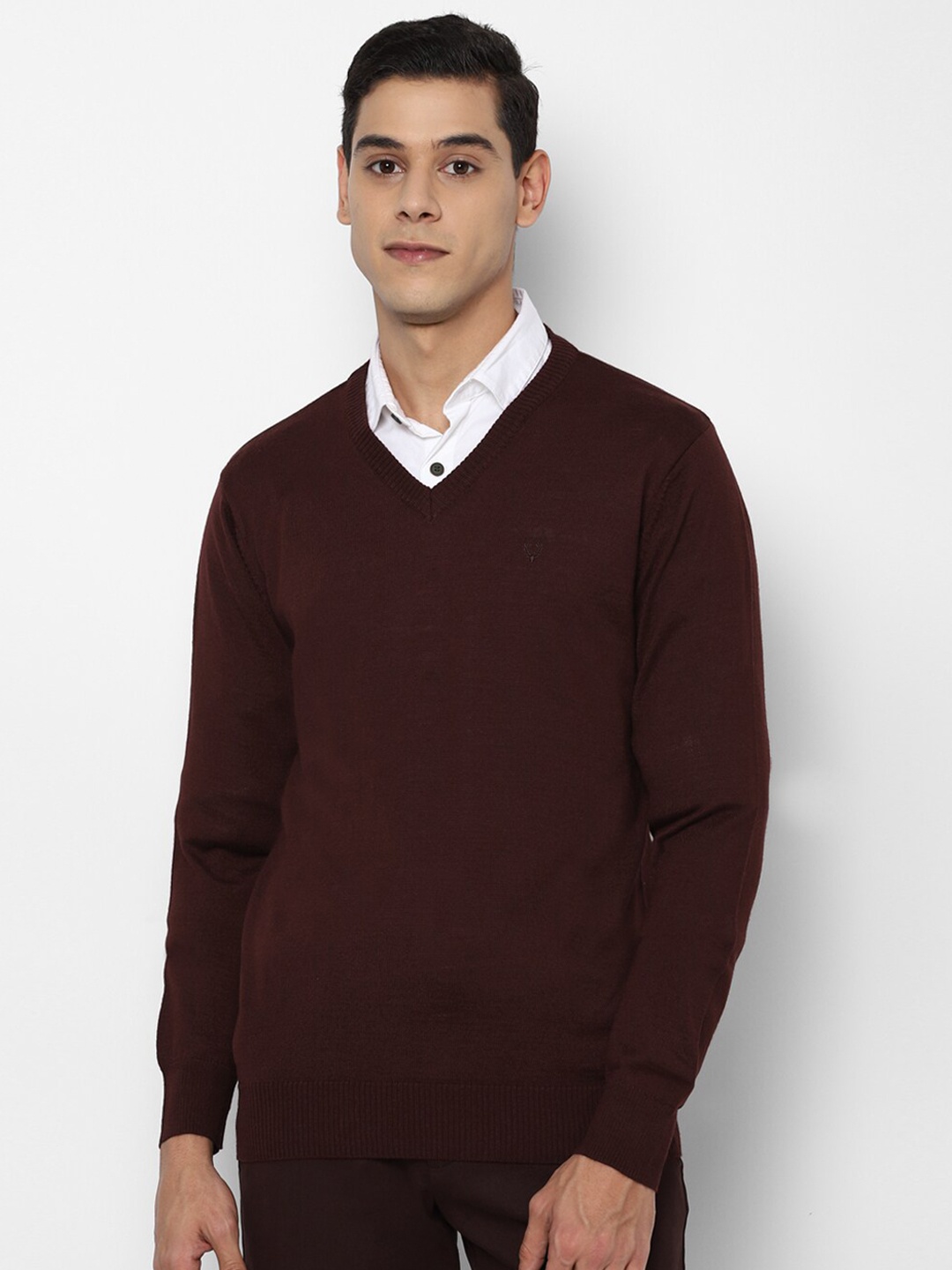 Allen Solly Men Maroon Pullover