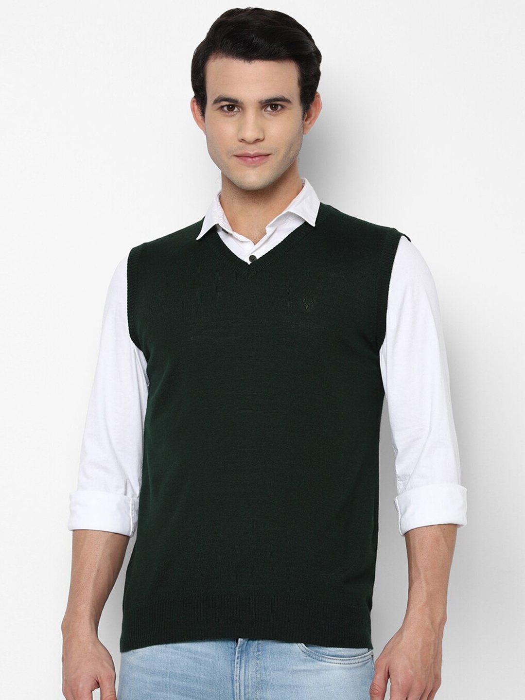 

Allen Solly Men Green Sweater Vest