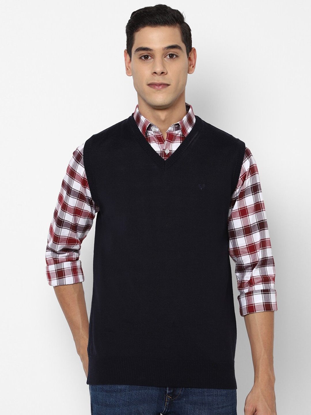 

Allen Solly Men Black Sweater Vest
