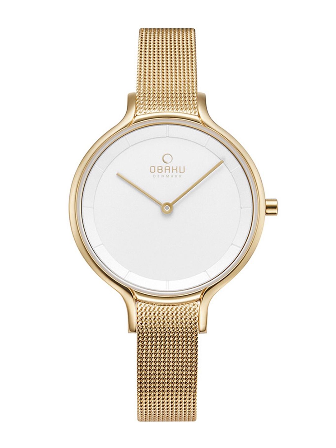 

Obaku Women Silver-Toned Brass Dial & Gold Toned Straps Analogue Watch V228LXGIMG