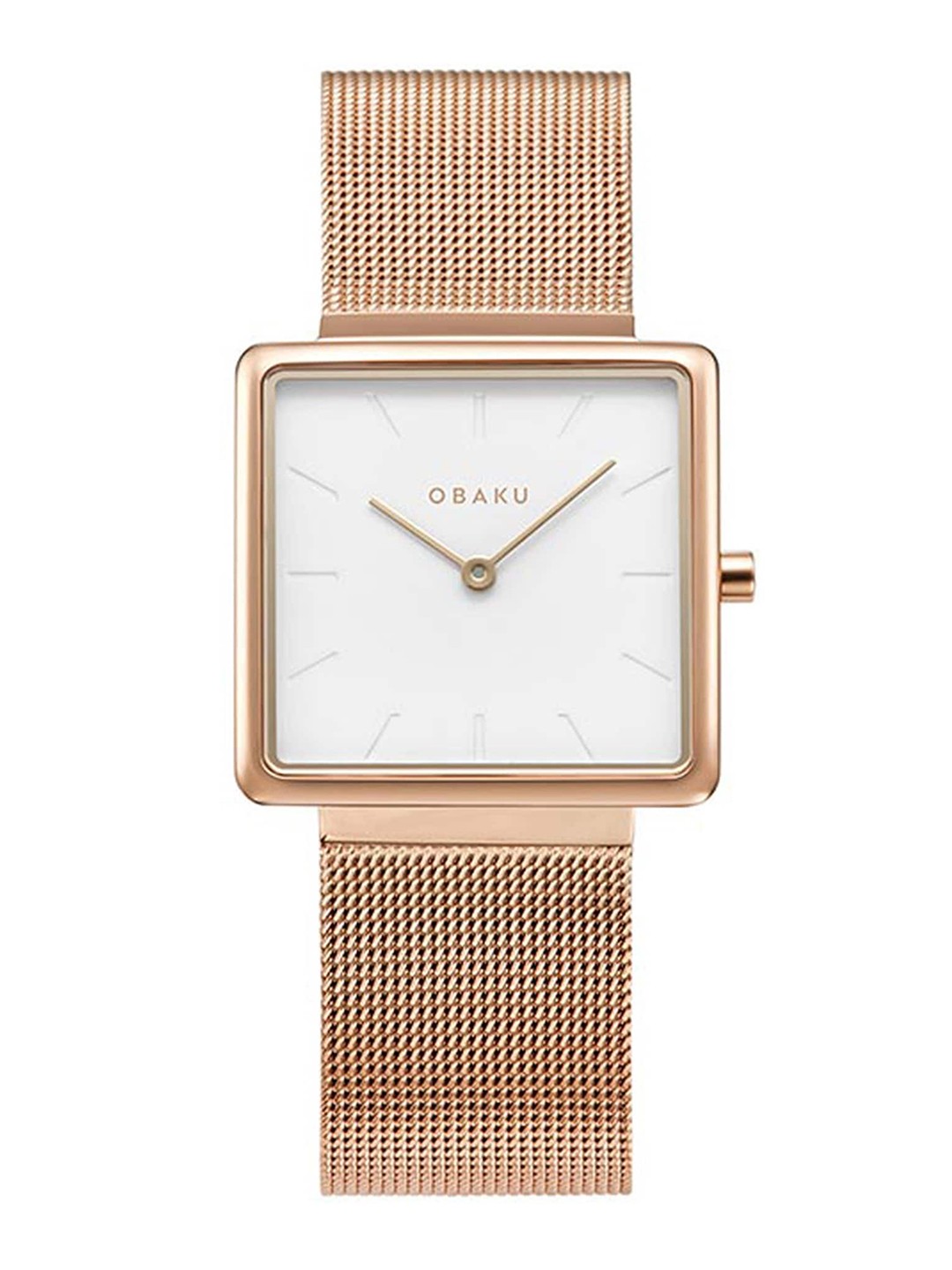 

Obaku Women White Brass Embellished Dial & Rose Gold Toned Stainless Steel Straps Analogue Watch