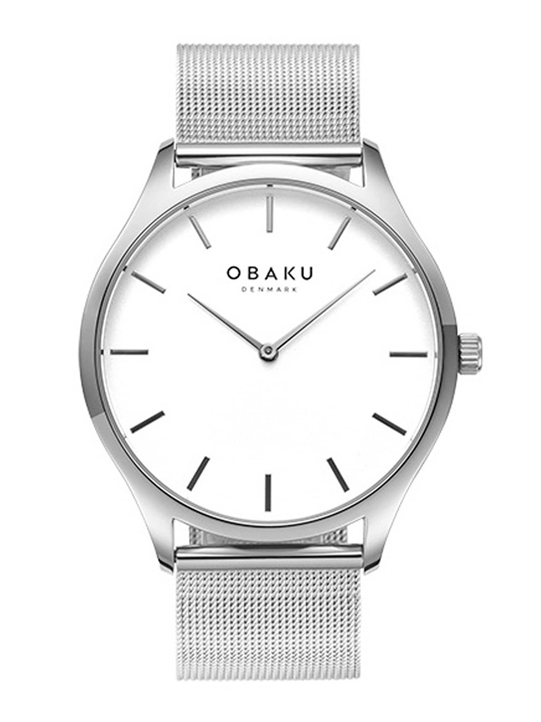 

Obaku Women White Brass Dial & Silver Toned Straps Analogue Watch V260LXCIMC