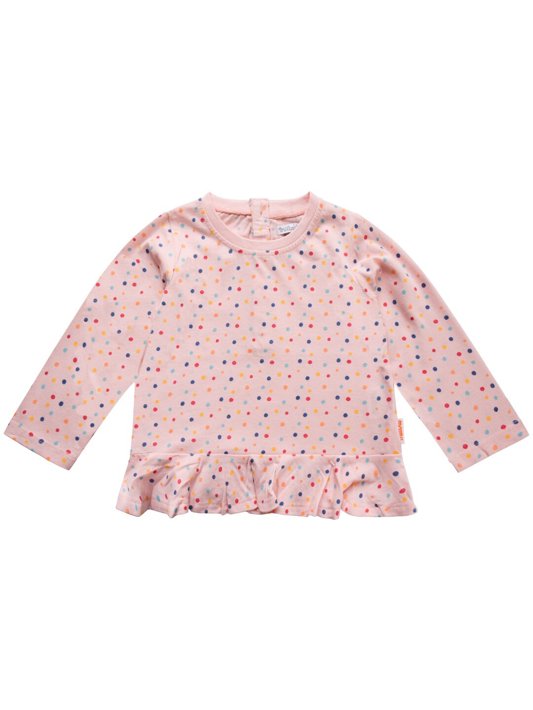 

milou Girls Pink & Blue Printed Round Neck Regular Top