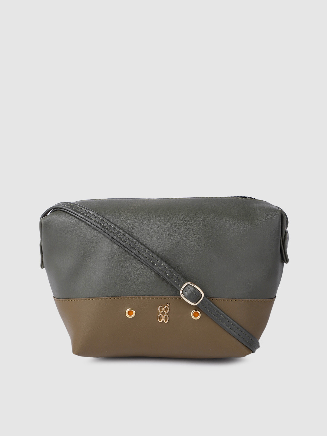 

Baggit Grey & Brown Colourblocked Sling Bag