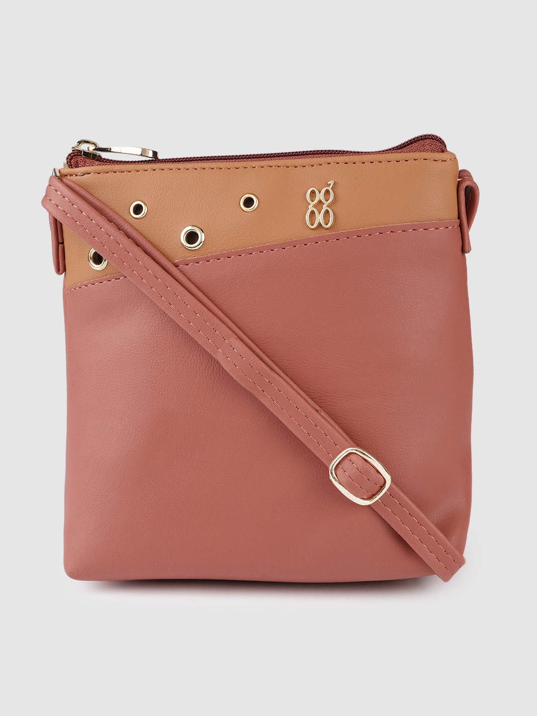 

Baggit Pink & Beige Colourblocked LPXE REBOUND E DIEGO Sling Bag