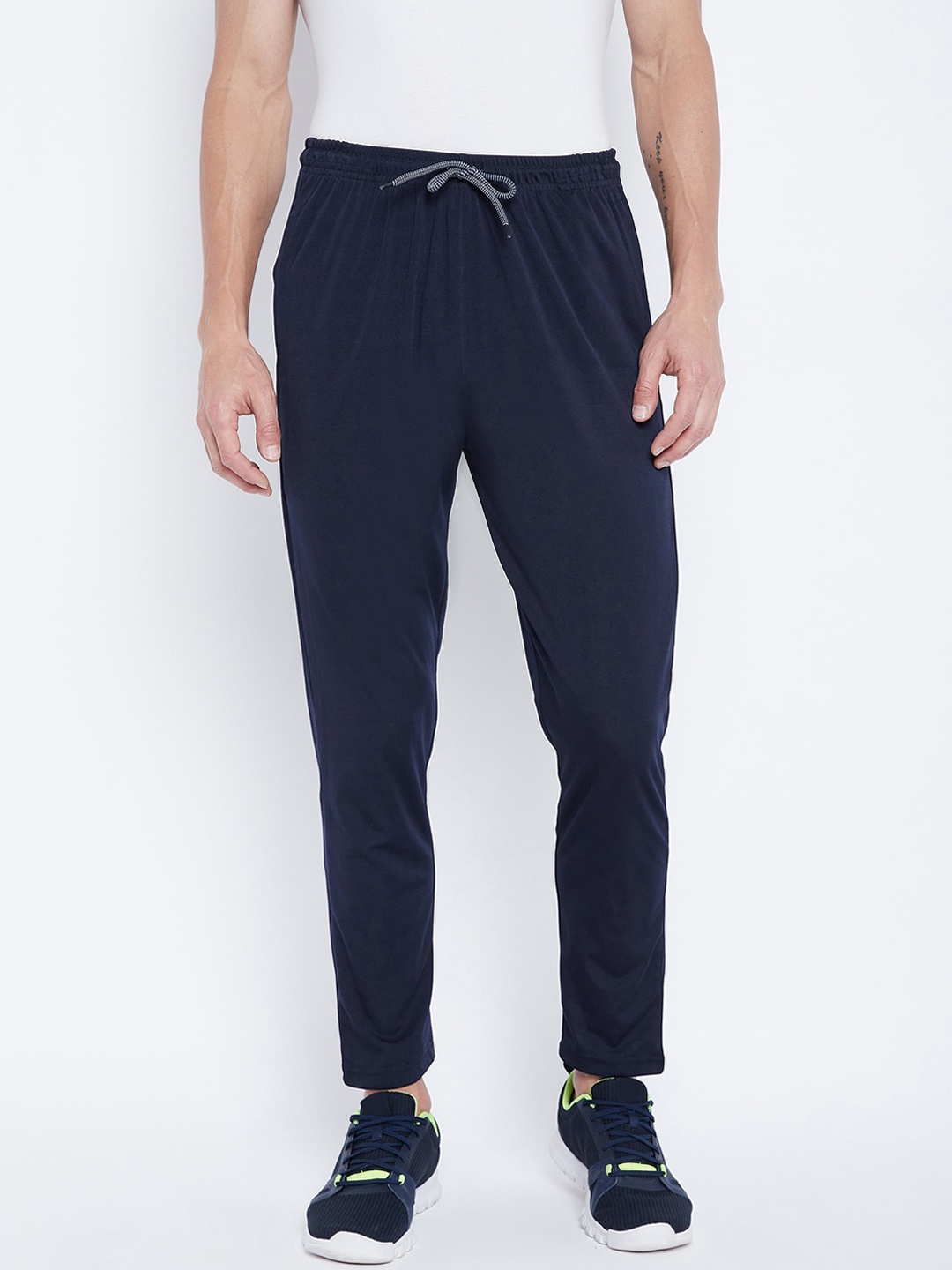

Adobe Men Navy Blue Solid Track Pants