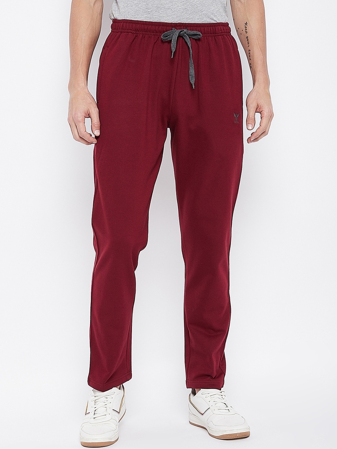 

Adobe Men Burgundy Solid Track Pants