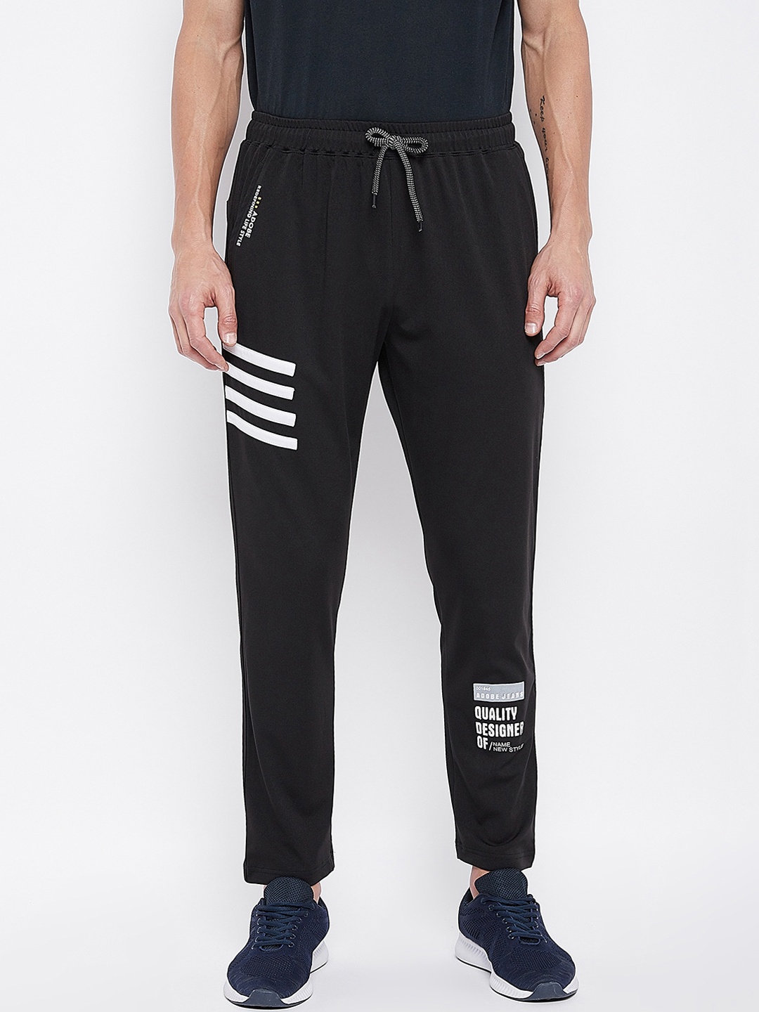 

Adobe Men Black Solid Track Pants