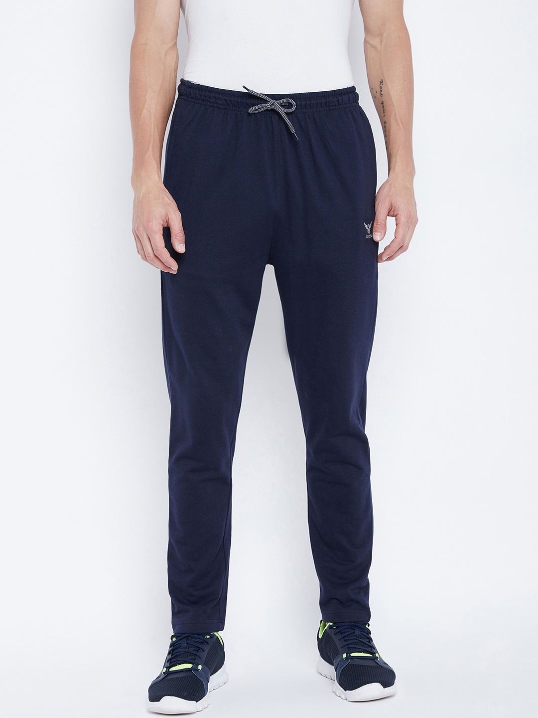 

Adobe Men Navy Blue Solid Track Pants