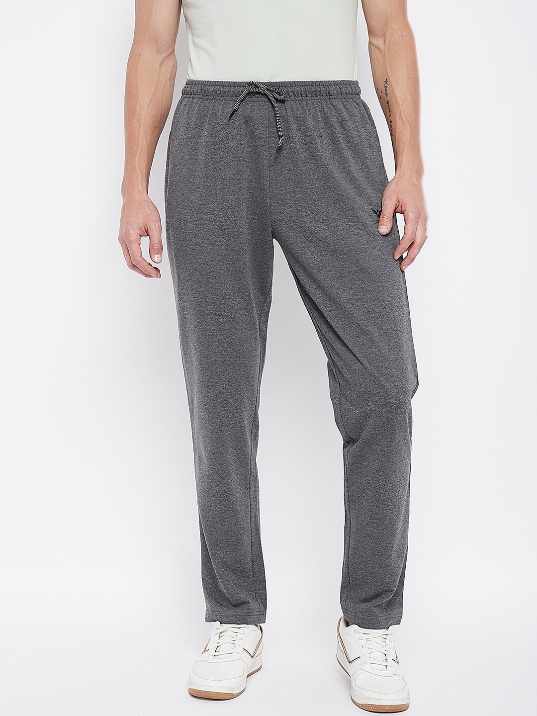 

Adobe Men Charcoal Grey Solid Track Pants
