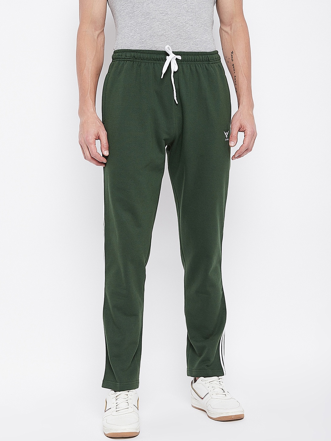 

Adobe Men Green Solid Track Pants