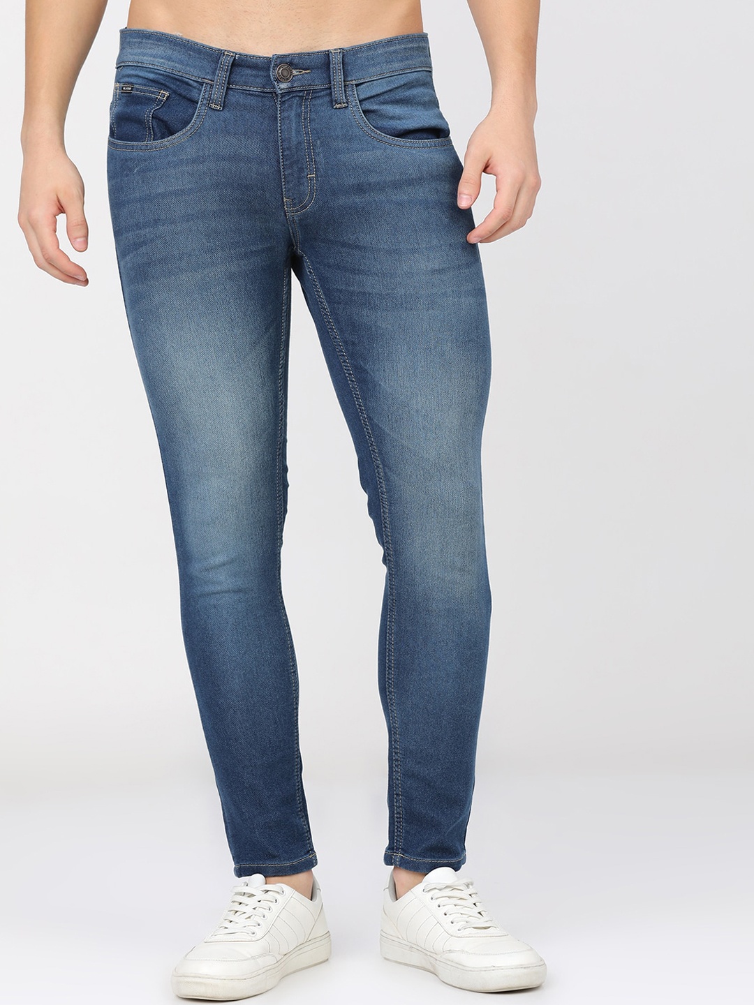 

HIGHLANDER Men Blue Tapered Fit Heavy Fade Stretchable Jeans