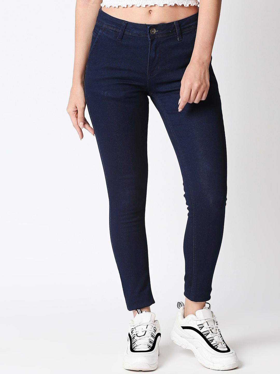 High Star Women Blue Slim Fit Stretchable Jeans