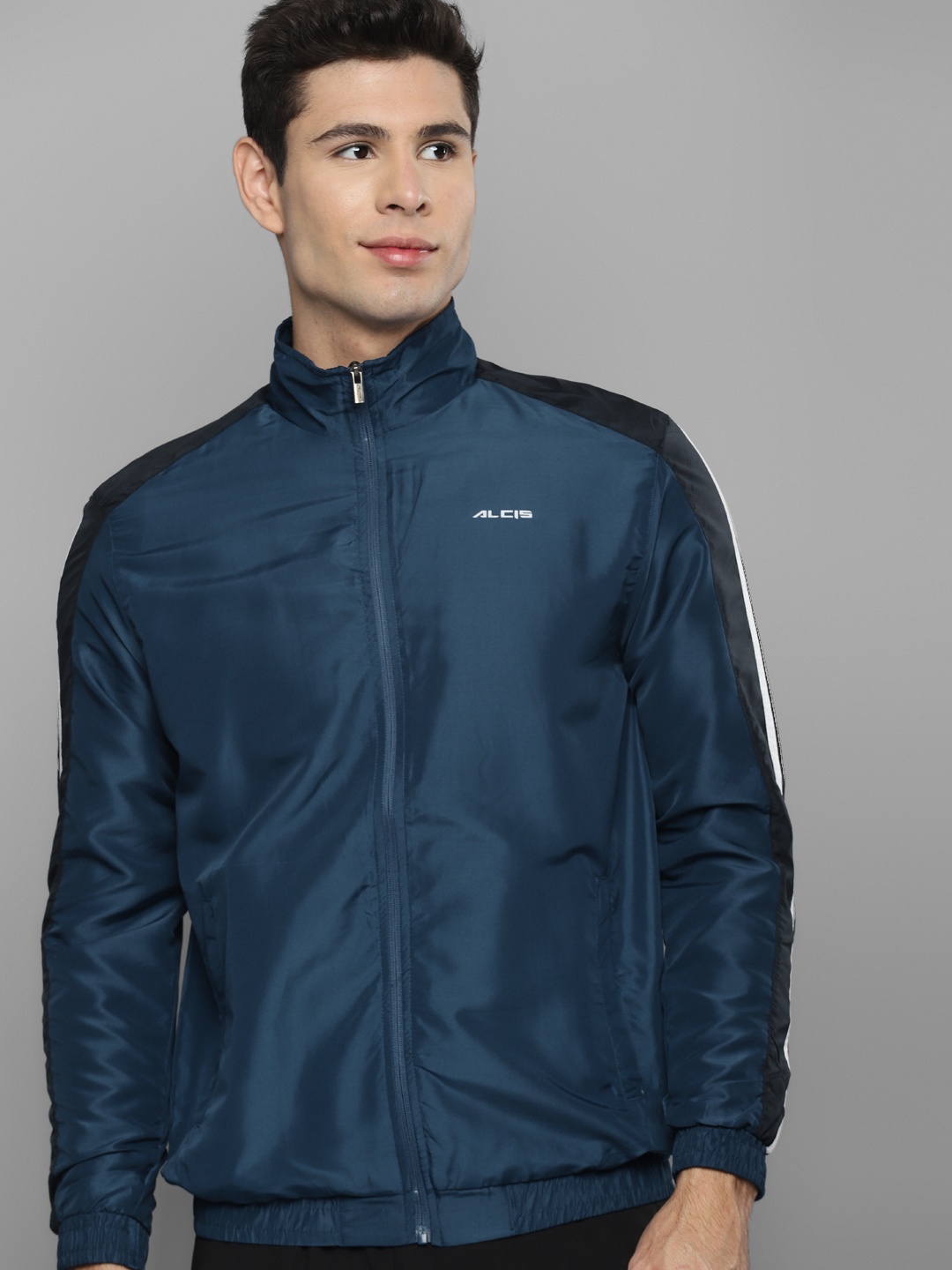 

Alcis Men Blue Solid Sporty Jacket