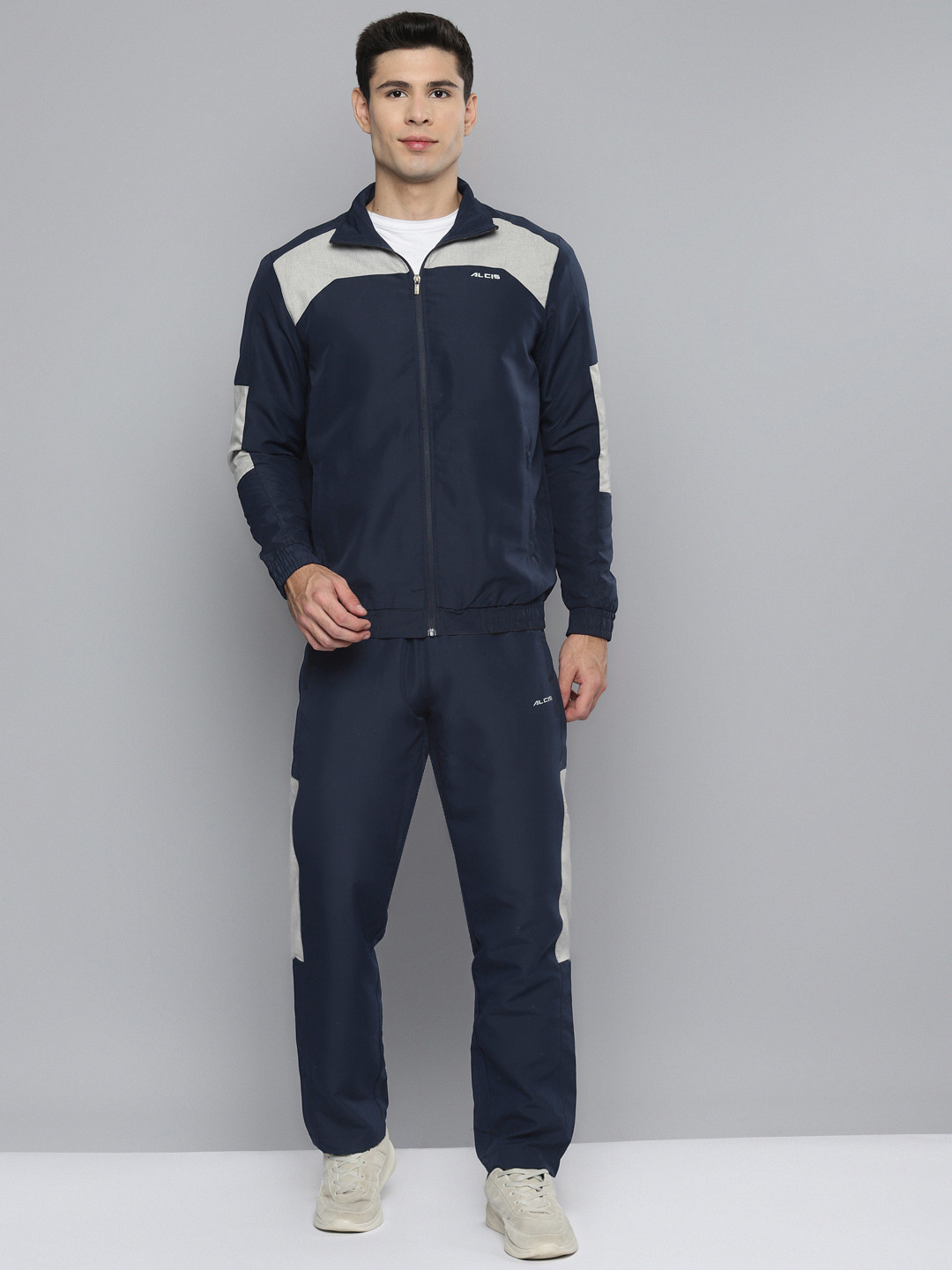 

Alcis Men Navy Blue Solid Sporty Jacket