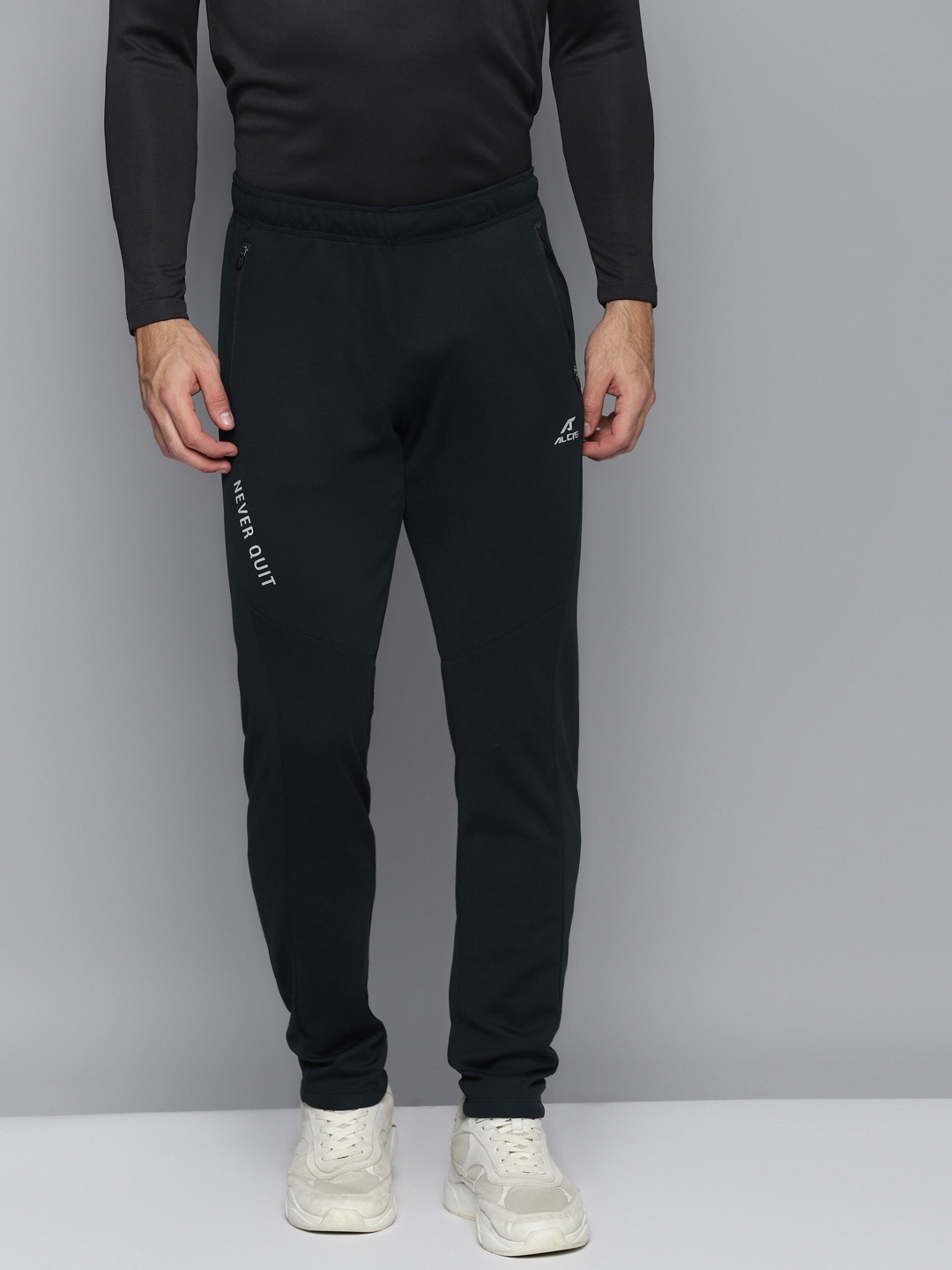 

Alcis Men Navy Blue Solid Slim Fit Track Pants