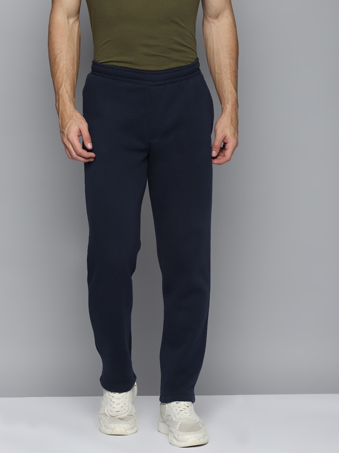 

Alcis Men Navy Blue Solid Slim Fit Track Pants