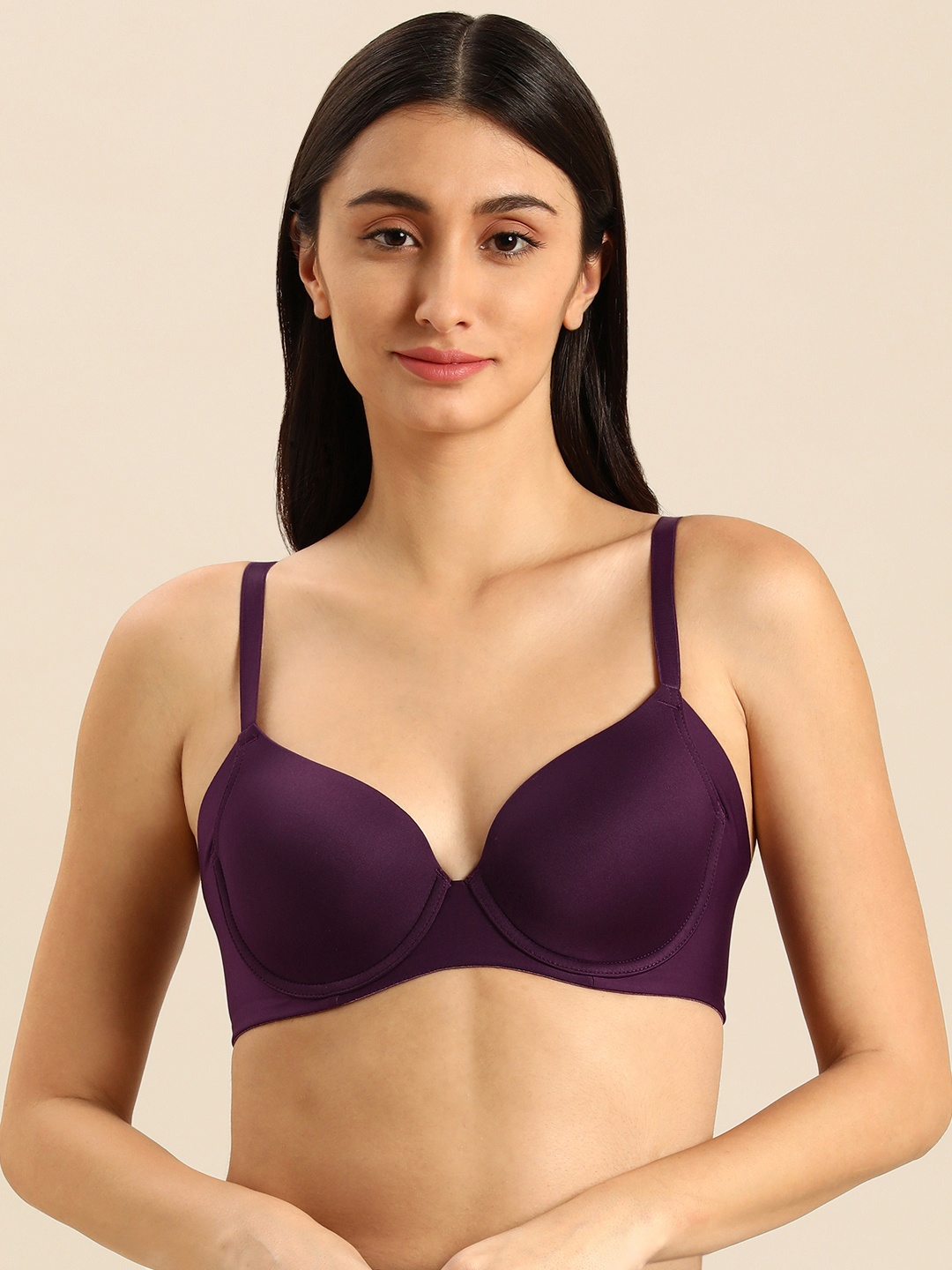 

Wacoal Purple Simply Be Solid Bra Underwired Lightly Padded
