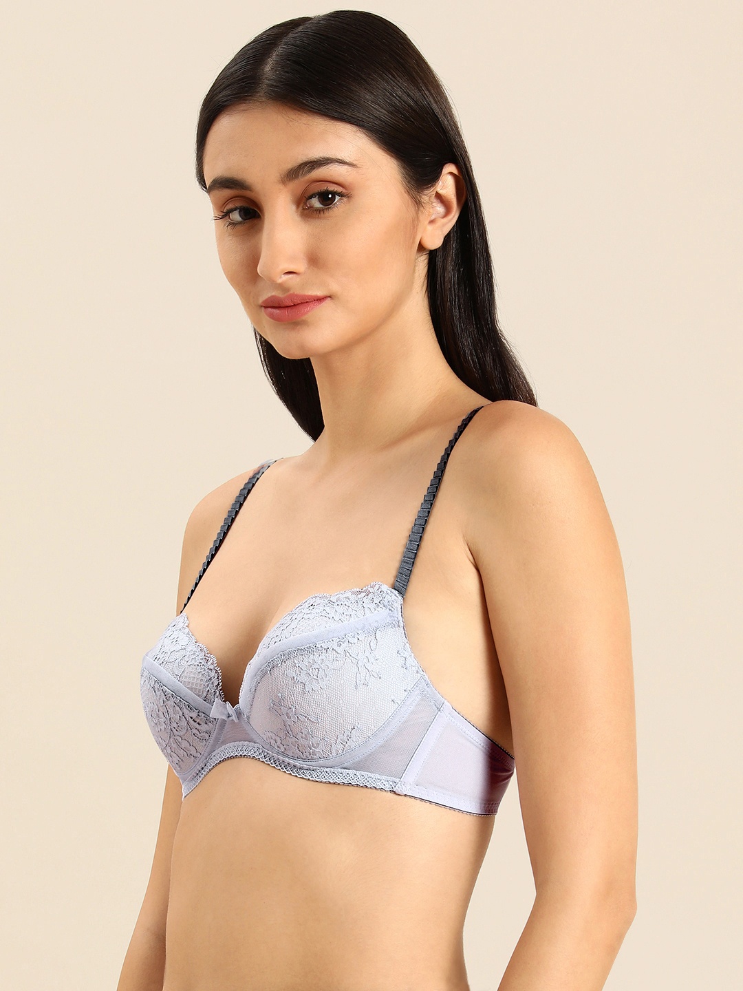 

Wacoal Lavender Bragenic Floral Lightly Padded Bra All Day Comfort